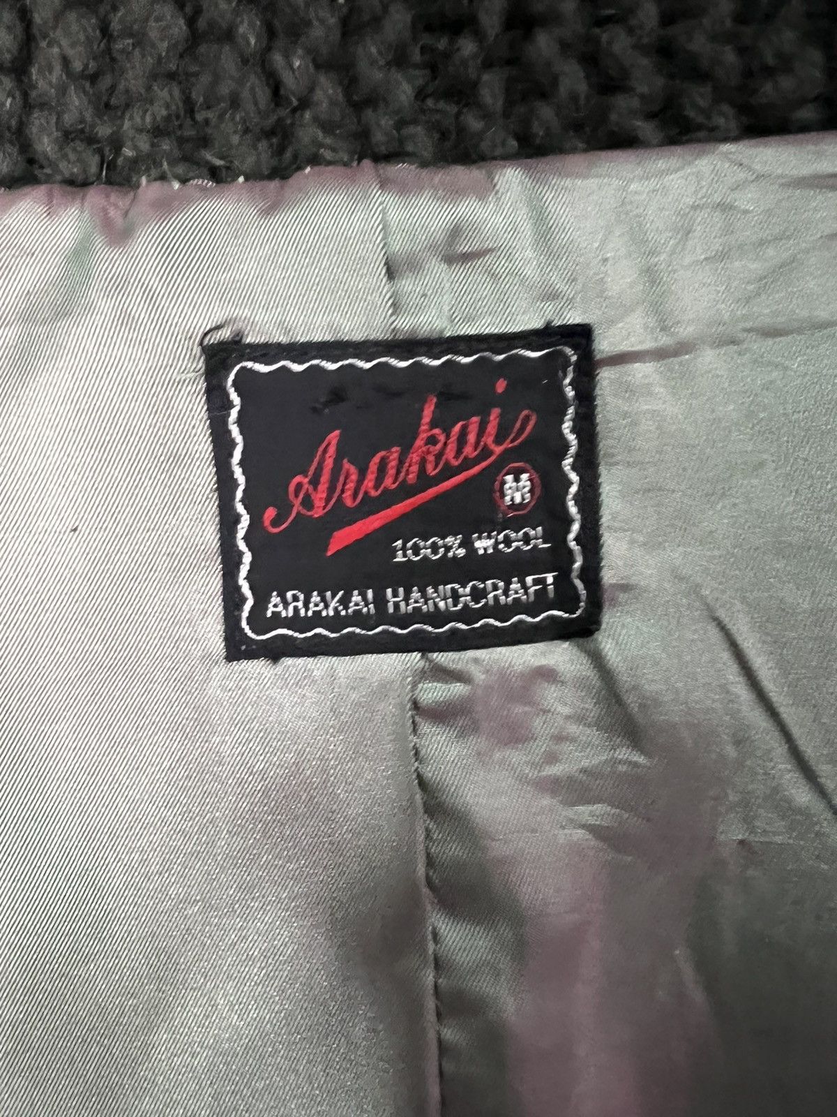 Japanese Brand × Vintage Vintage Handmade Arakai HandCraft Wool Jacket Size US L / EU 52-54 / 3 - 4 Thumbnail