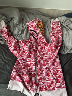 A Bathing Ape Men ABC Camo Bape Full Zip Hoodie pink