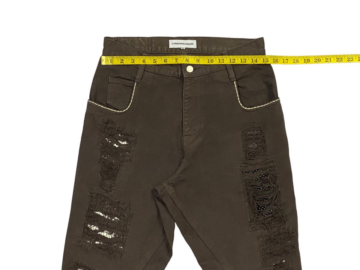 Japanese Brand E HYPHEN WORLDGALLERY RIPPED DISTRESSED DENIM PANTS Size US 30 / EU 46 - 4 Thumbnail