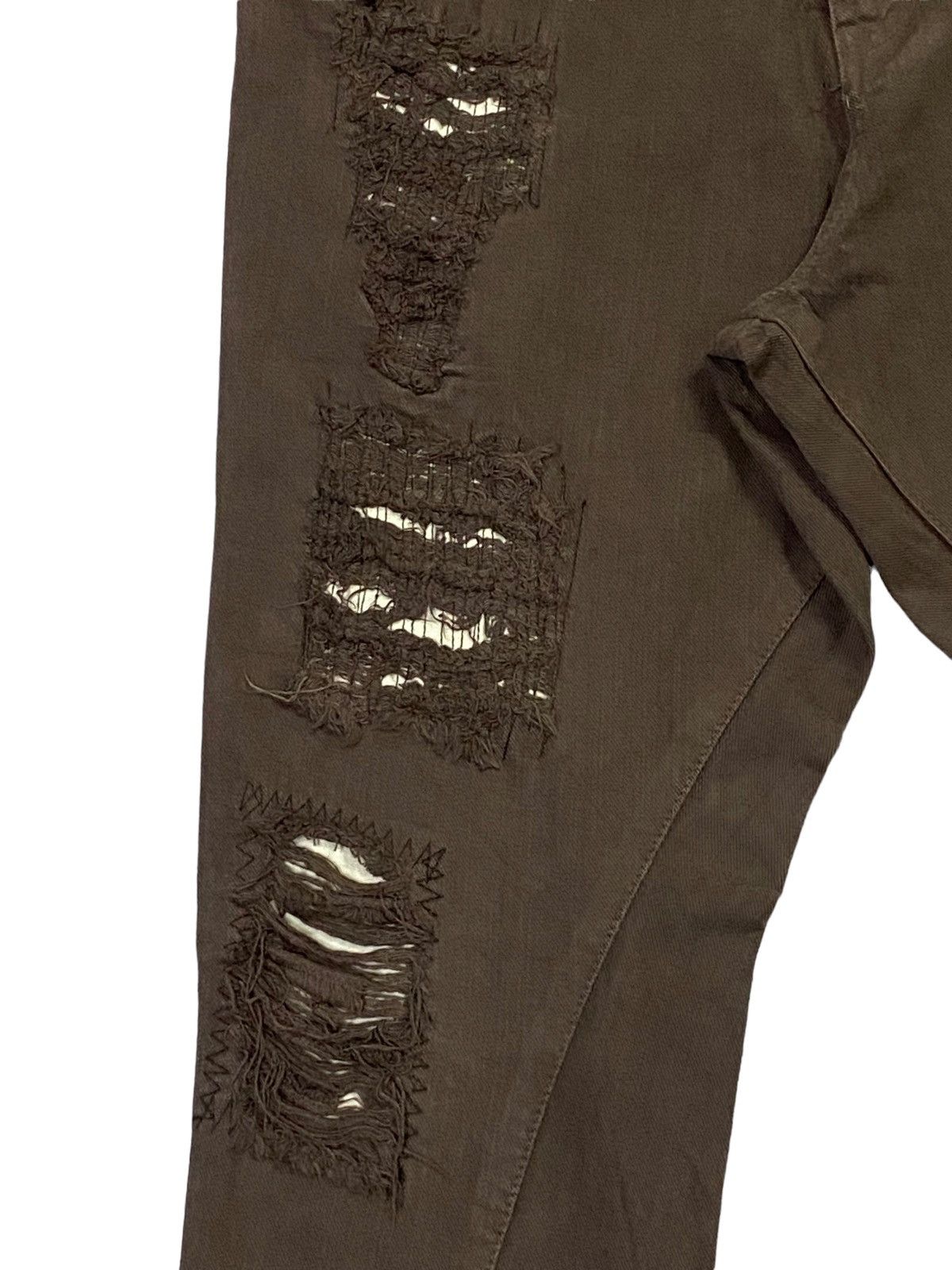 Japanese Brand E HYPHEN WORLDGALLERY RIPPED DISTRESSED DENIM PANTS Size US 30 / EU 46 - 17 Thumbnail