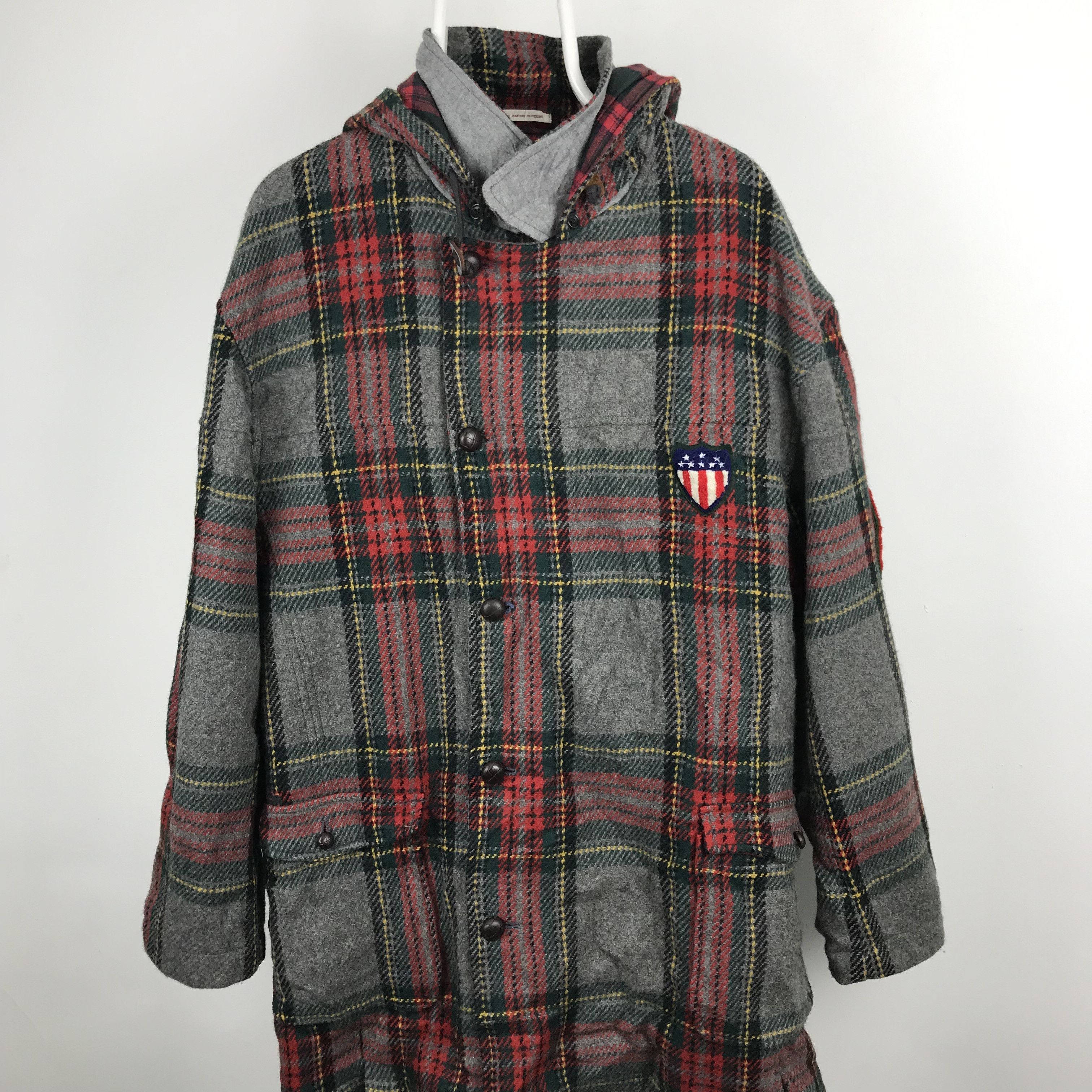 Japanese Brand Z12 PAPAS WOOL TARTAN WINTER PARKA JACKET PUNK DESIGN Size US L / EU 52-54 / 3 - 2 Thumbnail