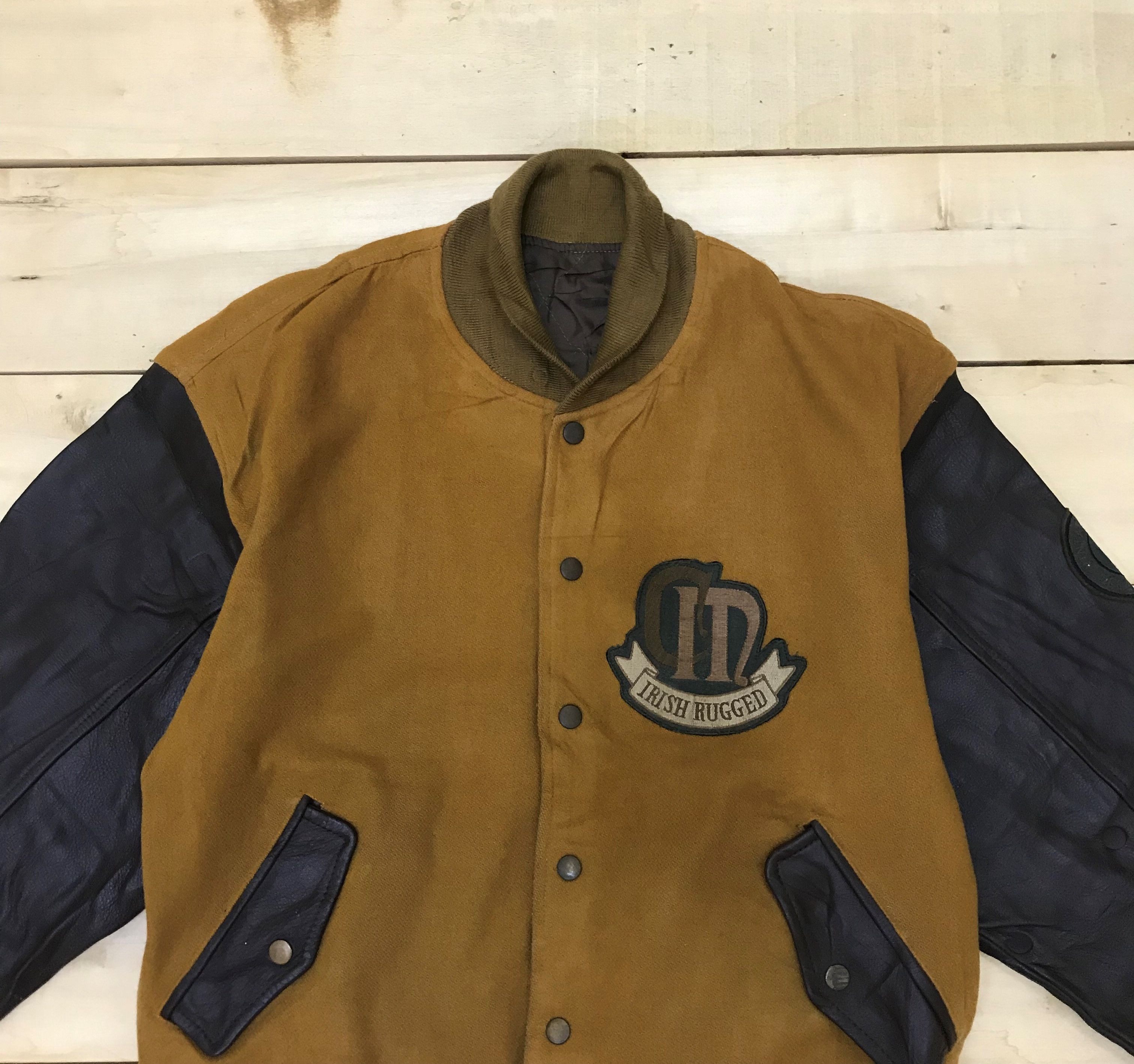 Vintage Z69 CLAUDE CROSS IRISH RUGGED TASTE VARSITY JACKET Size US L / EU 52-54 / 3 - 2 Thumbnail