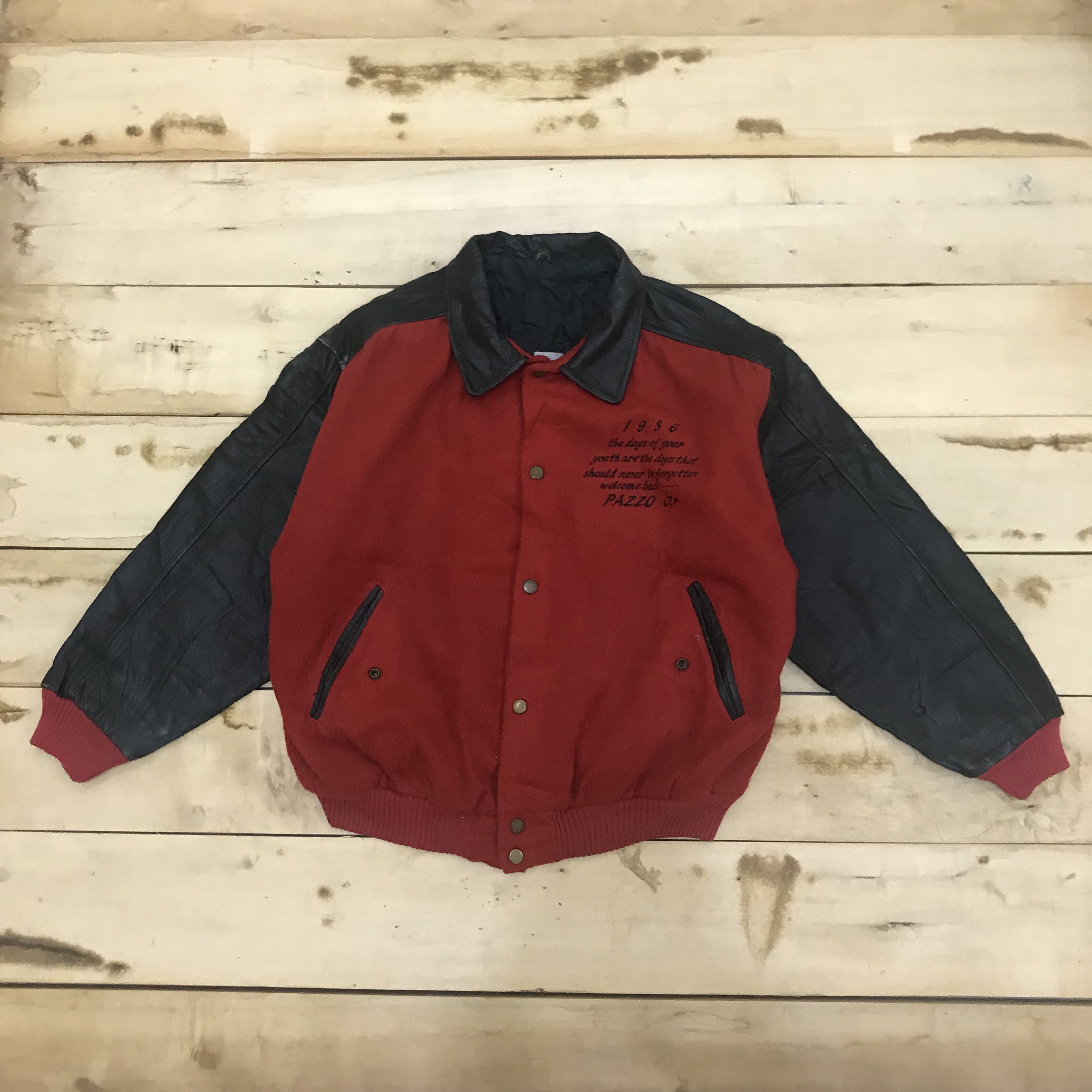 Pazzo Z78 VTG PAZZO JR. WOOL VARSITY JACKET Size US L / EU 52-54 / 3 - 3 Thumbnail