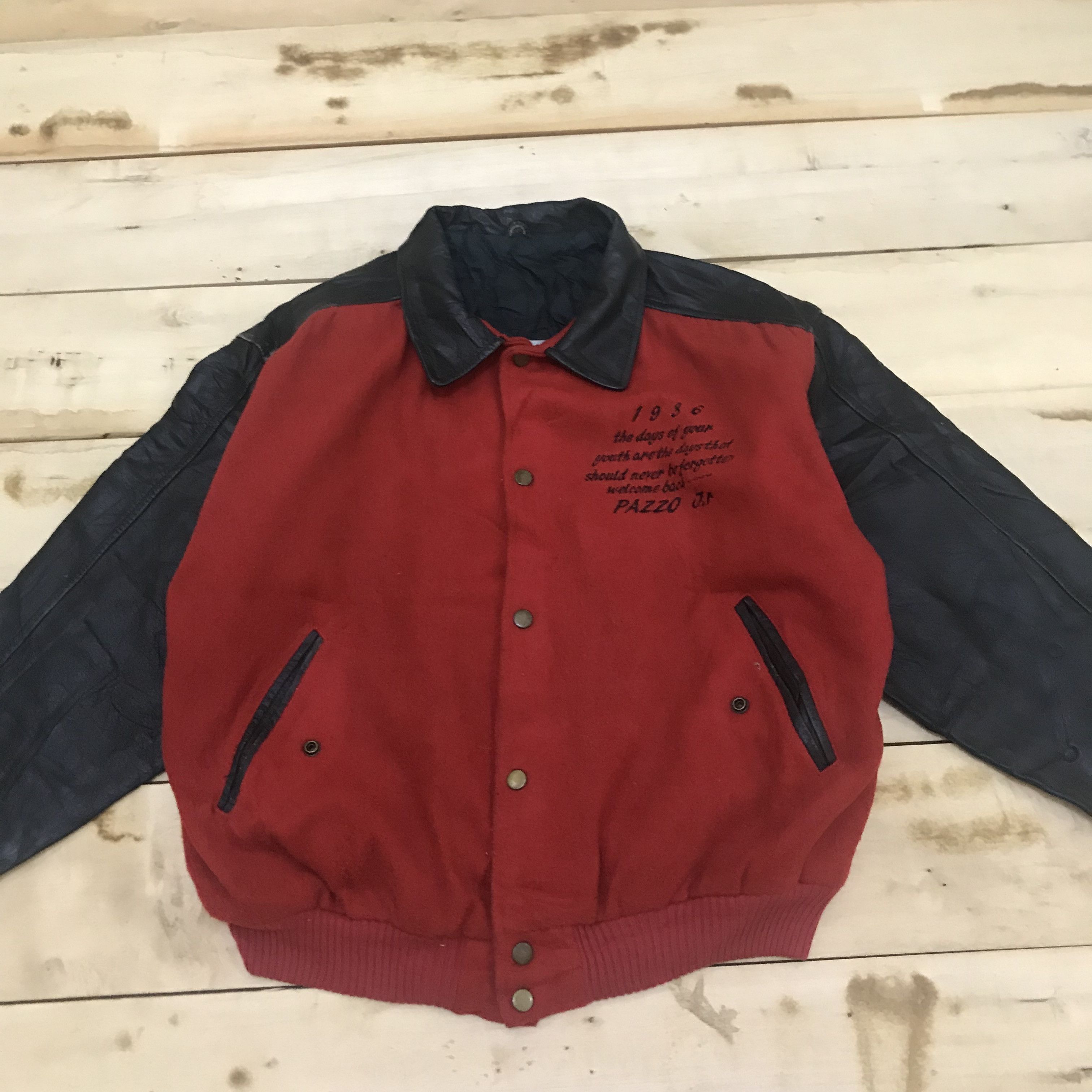 Pazzo Z78 VTG PAZZO JR. WOOL VARSITY JACKET Size US L / EU 52-54 / 3 - 4 Thumbnail
