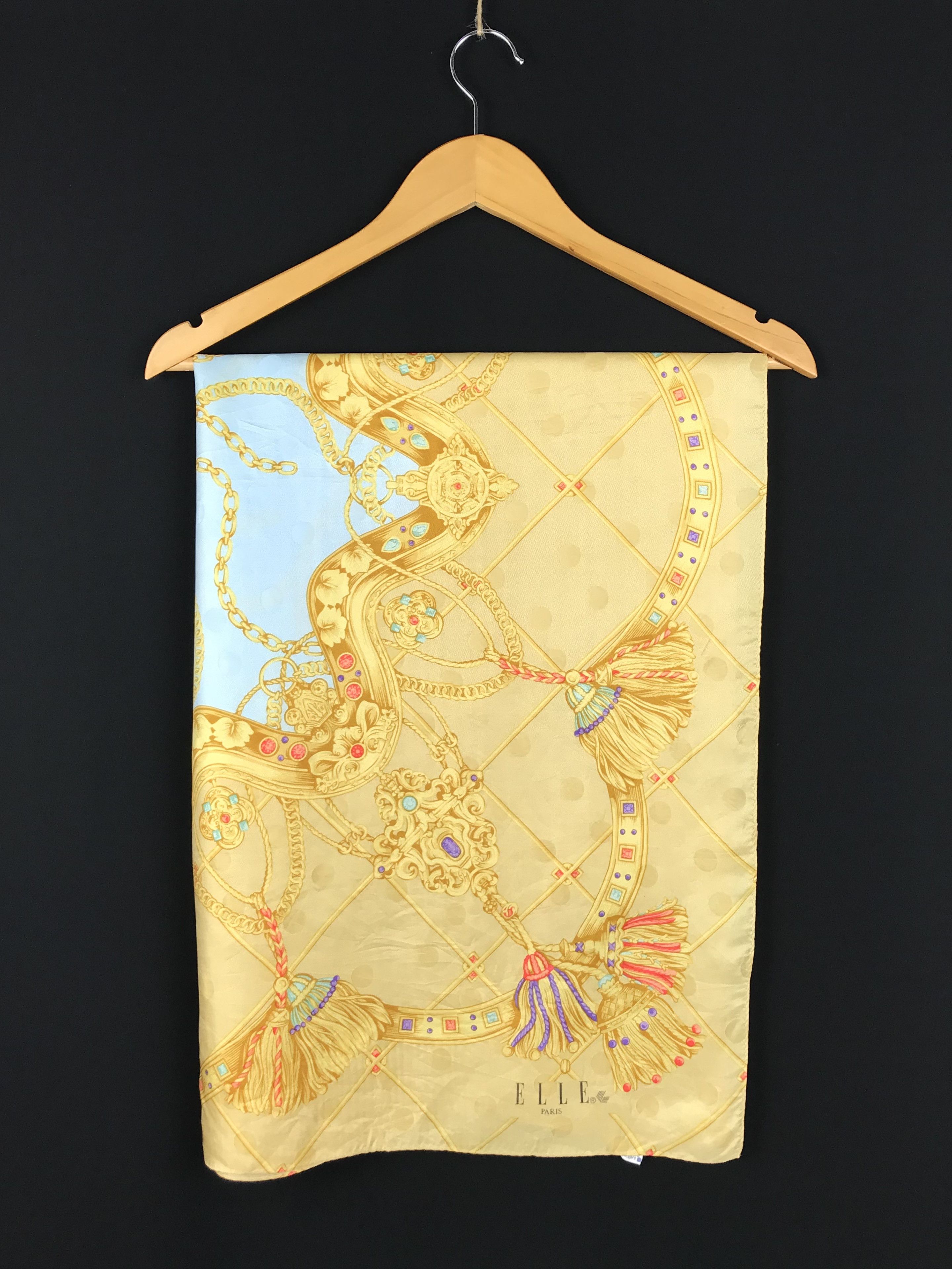 Vintage EL801 Elle Chain Silk Scarf Size ONE SIZE - 4 Thumbnail