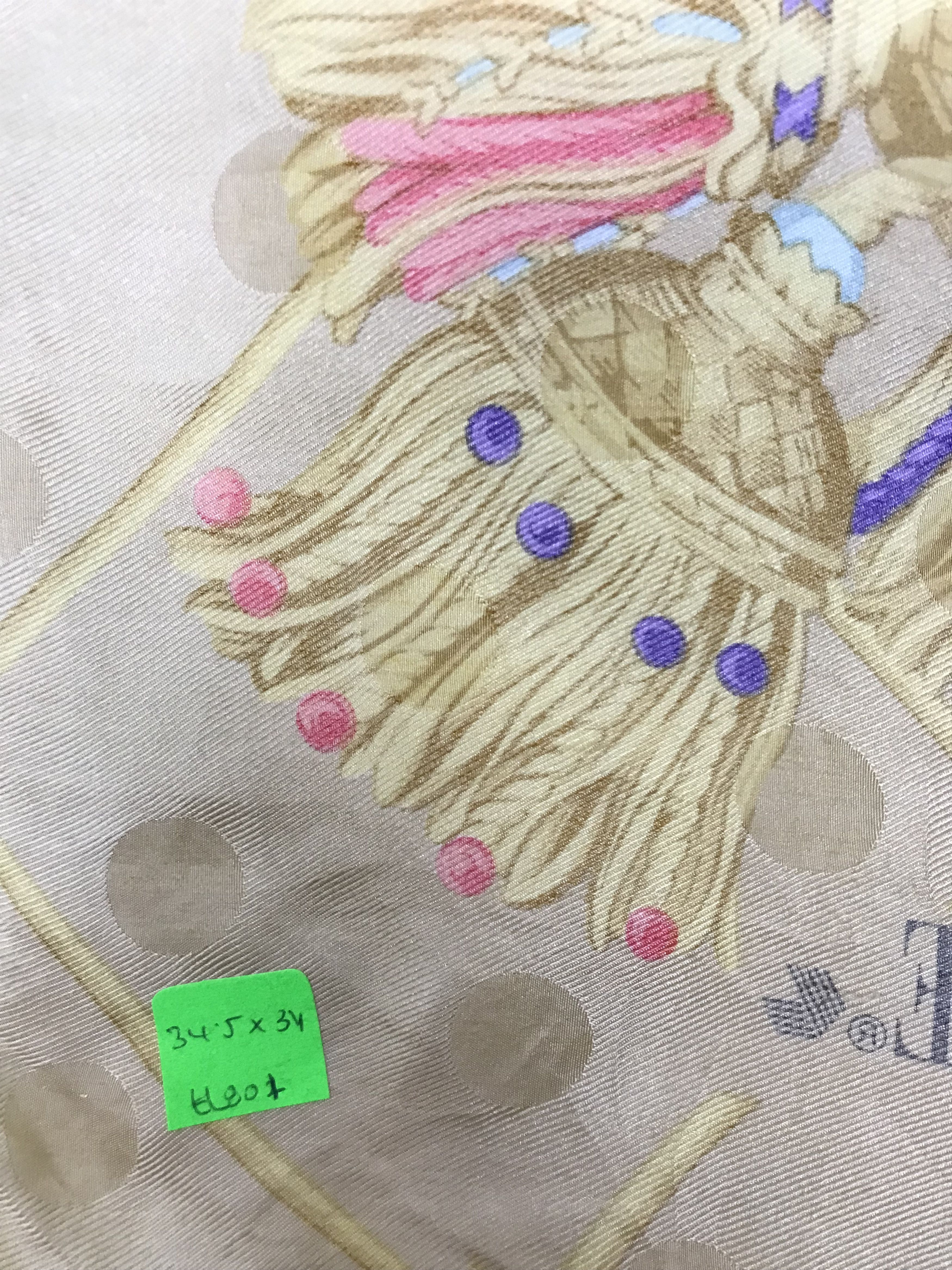 Vintage EL801 Elle Chain Silk Scarf Size ONE SIZE - 8 Thumbnail