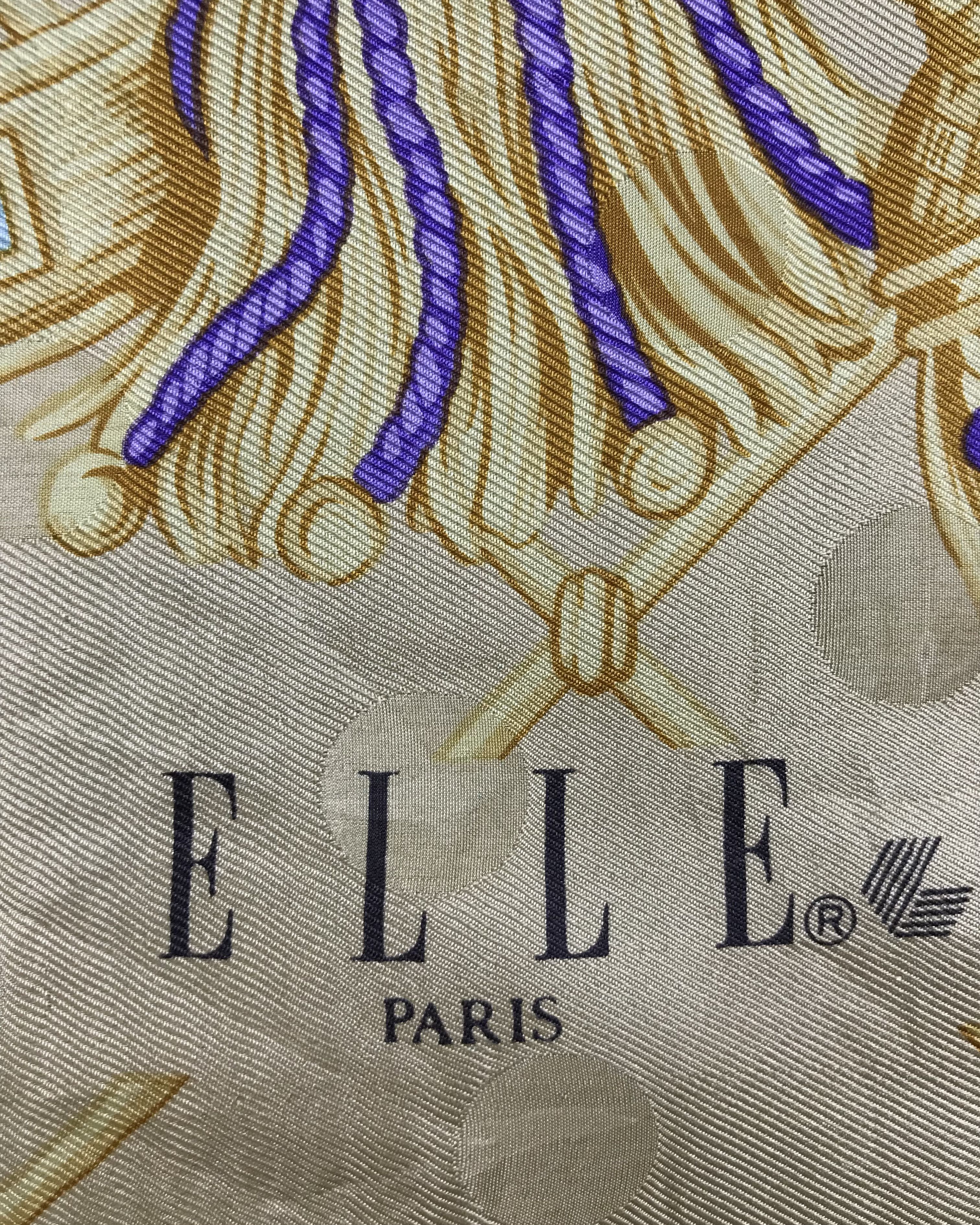Vintage EL801 Elle Chain Silk Scarf Size ONE SIZE - 6 Thumbnail