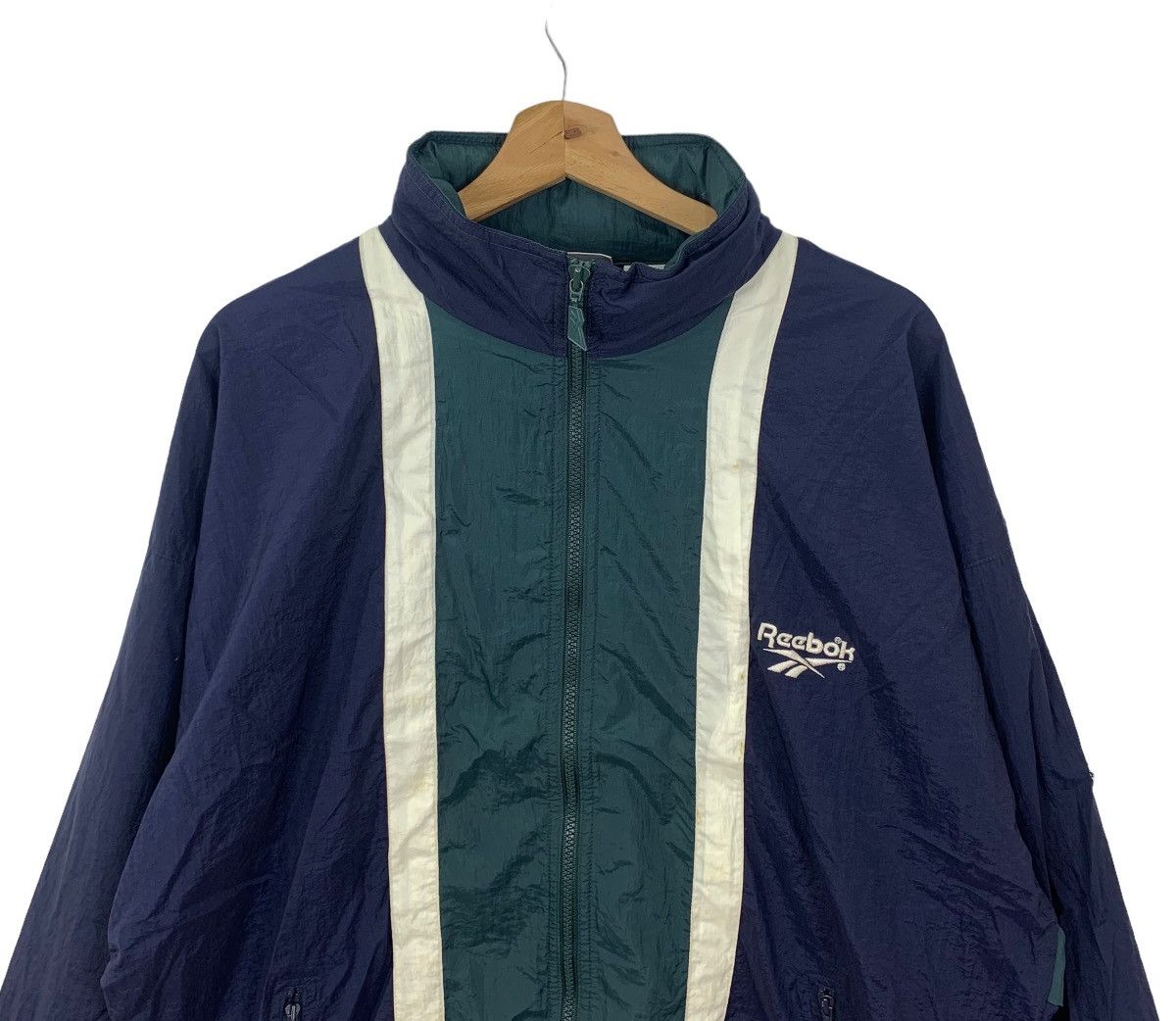 Reebok Vintage 90s Reebok Sportswear Zipper Light Jacket Size US M / EU 48-50 / 2 - 2 Thumbnail