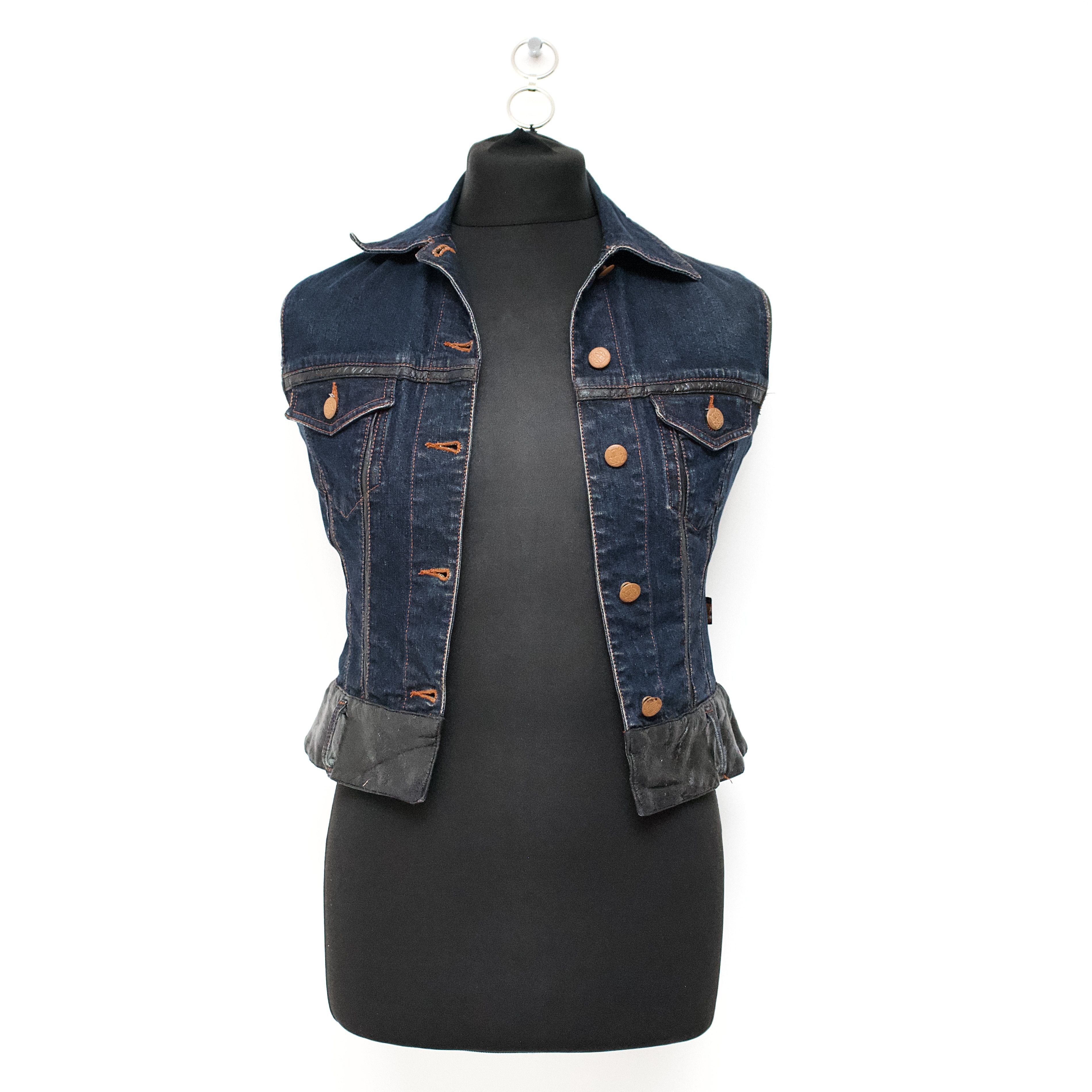 image of Jean Paul Gaultier Jpg Denim Vest, Women's (Size Medium)