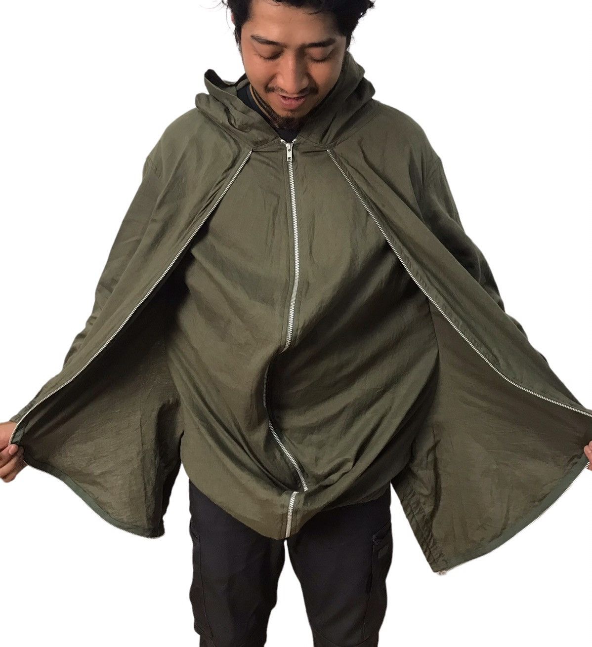 image of Gomme Homme x Yohji Yamamoto Gomme Style Bat Fly Jacket in Green, Men's (Size Medium)