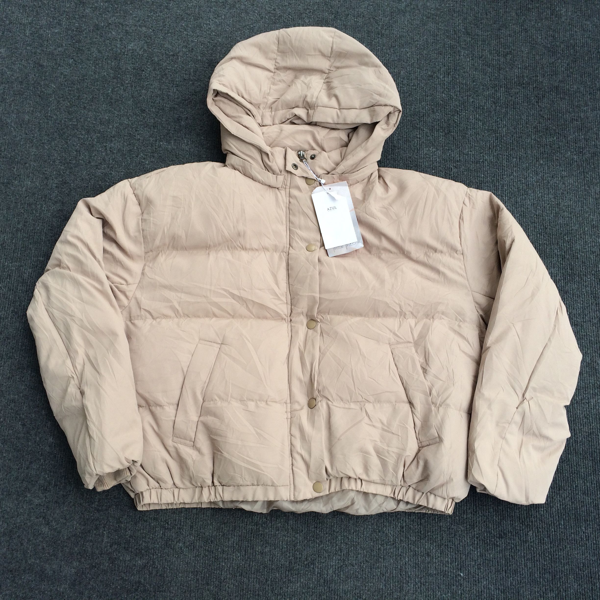 Japanese Brand Azul By Moussy Bomber Puffer Hooded Jacket Size M / US 6-8 / IT 42-44 - 1 Thumbnail