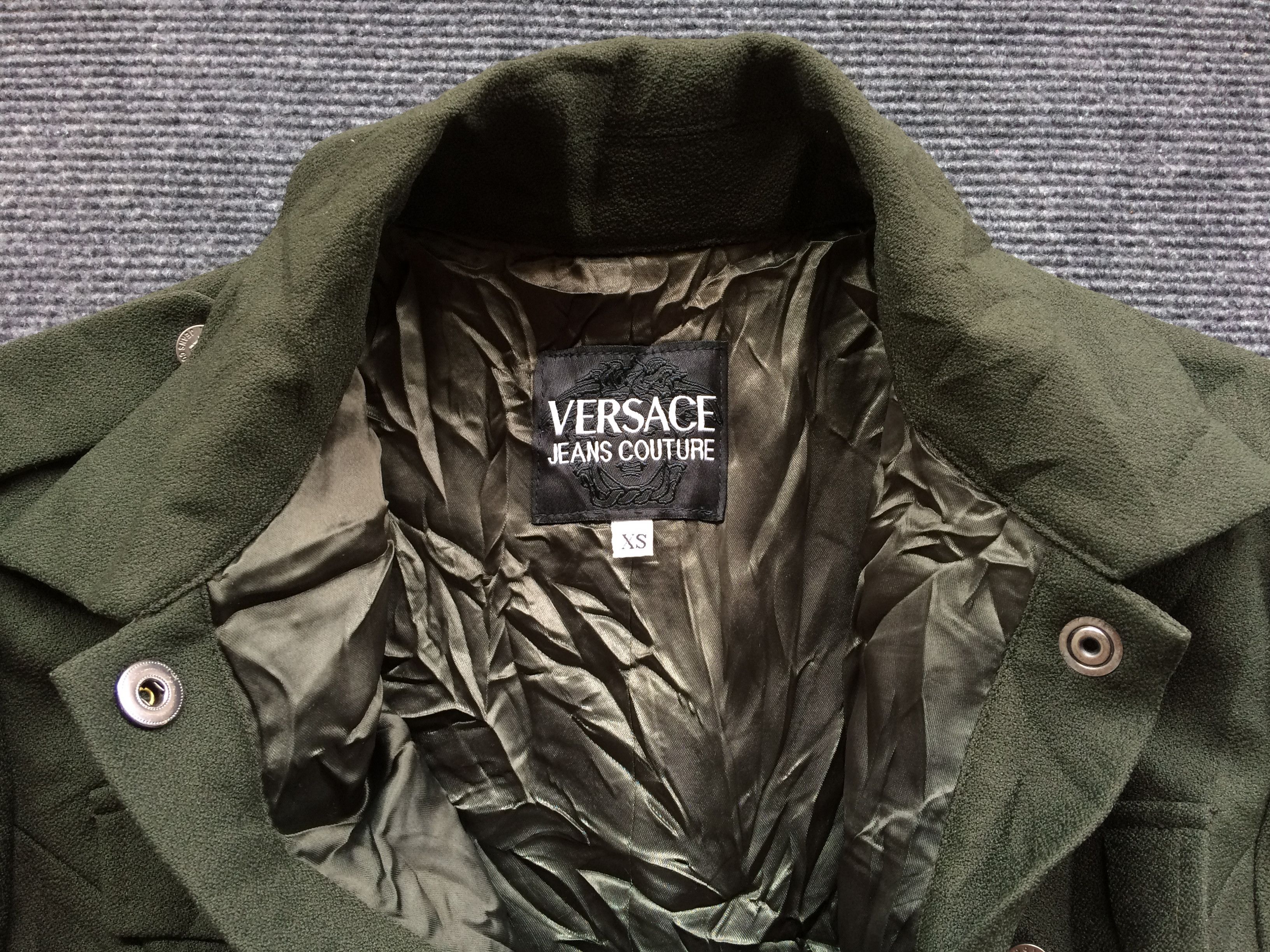 Versace Jeans Couture × Vintage Vtg Versace Jeans Couture 90s 80s Coat Jacket Button Down Size US XS / EU 42 / 0 - 4 Thumbnail