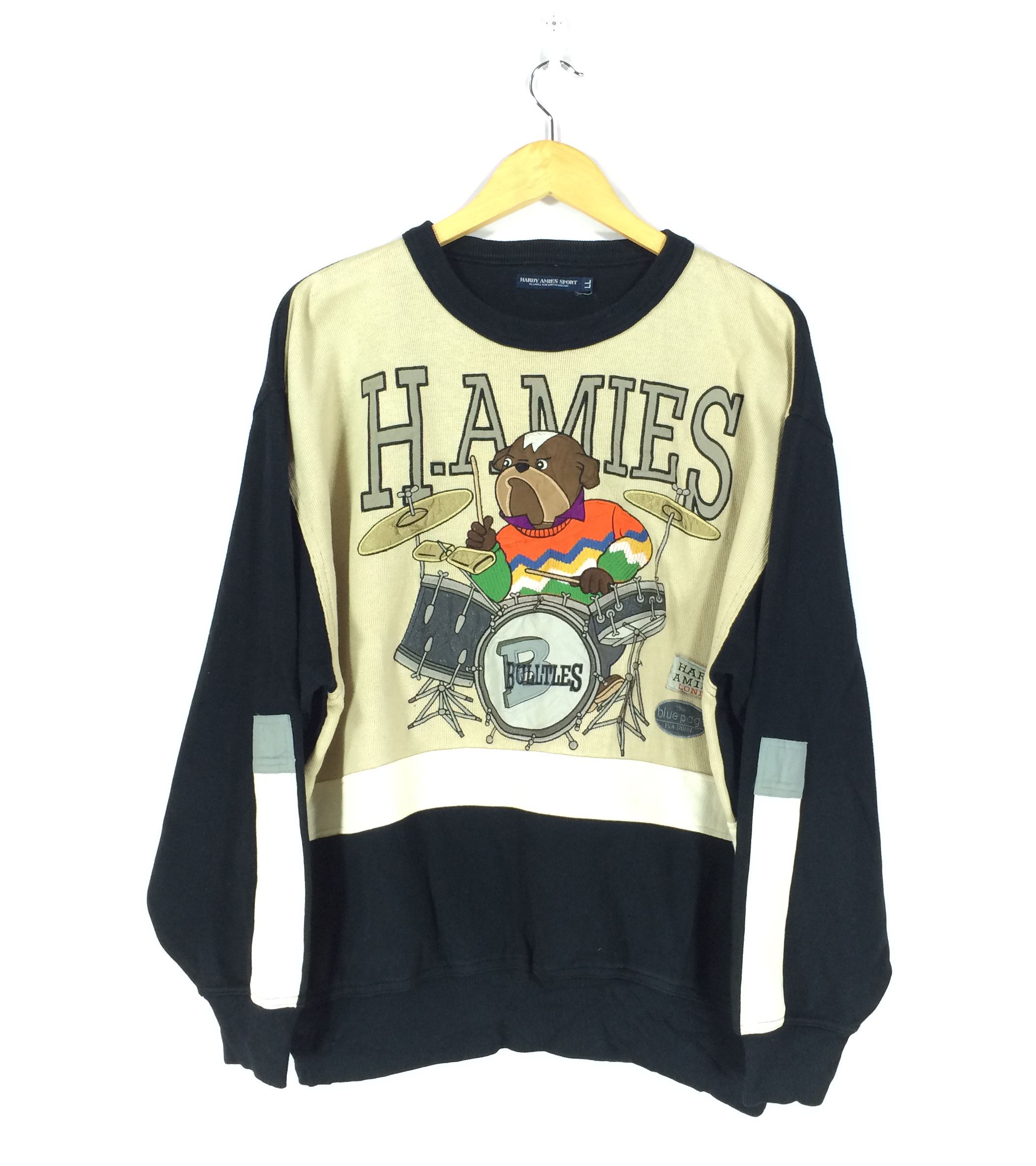 Hardy Amies Vintage Hardy Amies Bulltles Designer Streetwear Sweatshirt Size US L / EU 52-54 / 3 - 1 Thumbnail