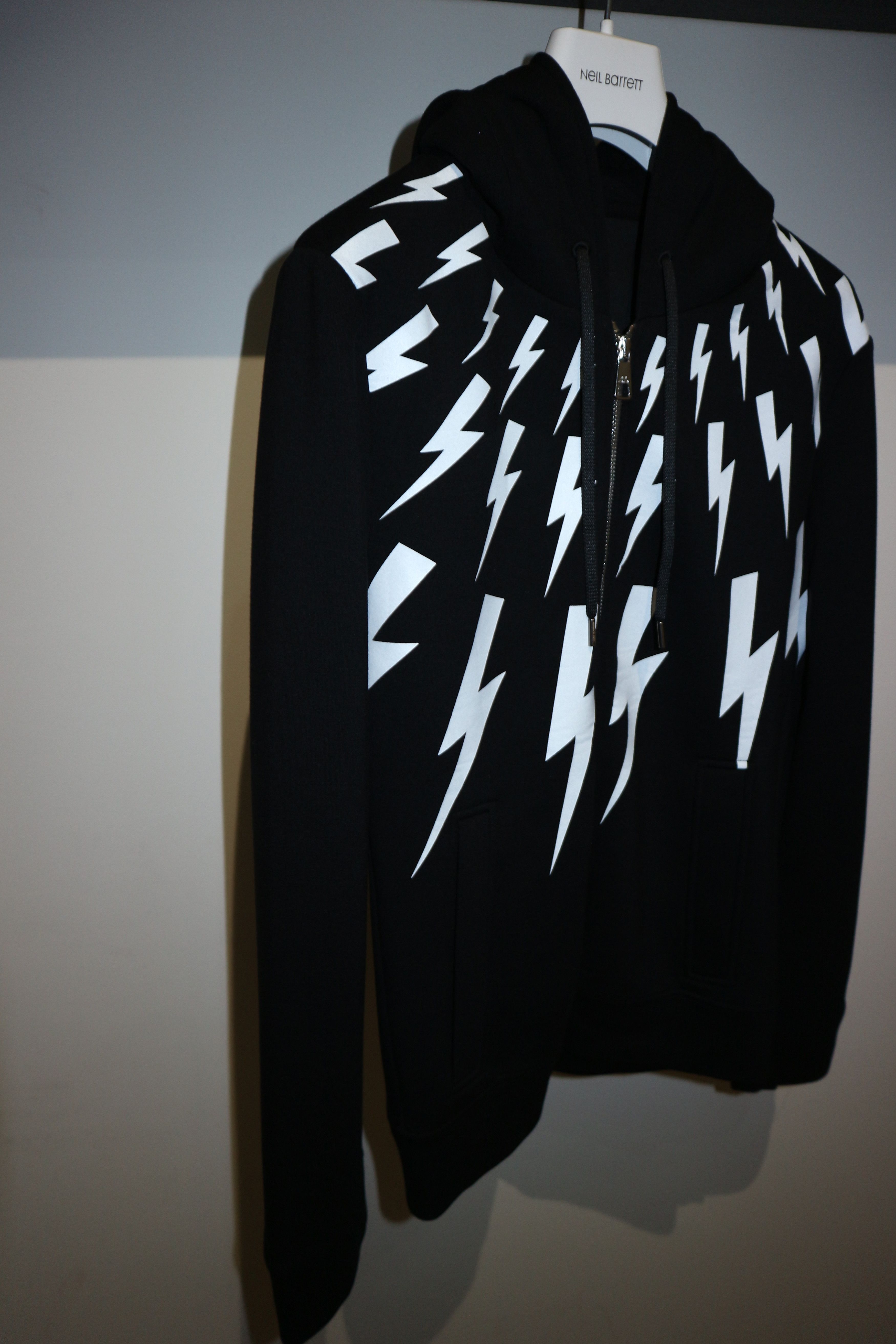 Neil Barrett lightning bolt noprene hoodie Size US XL / EU 56 / 4 - 2 Thumbnail