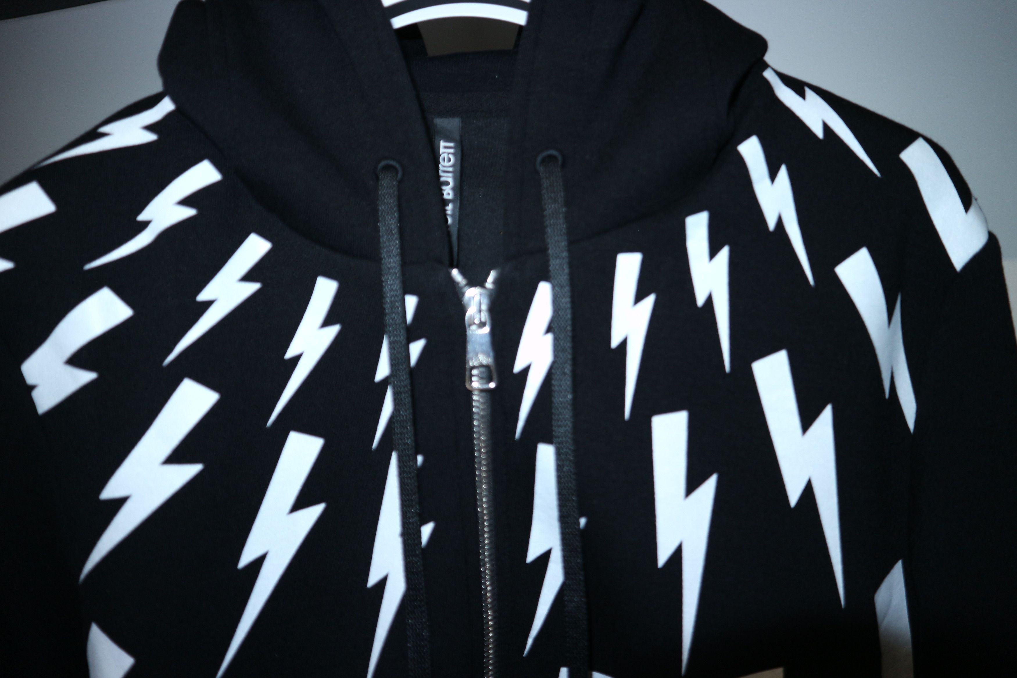 Neil Barrett lightning bolt noprene hoodie Size US XL / EU 56 / 4 - 3 Thumbnail