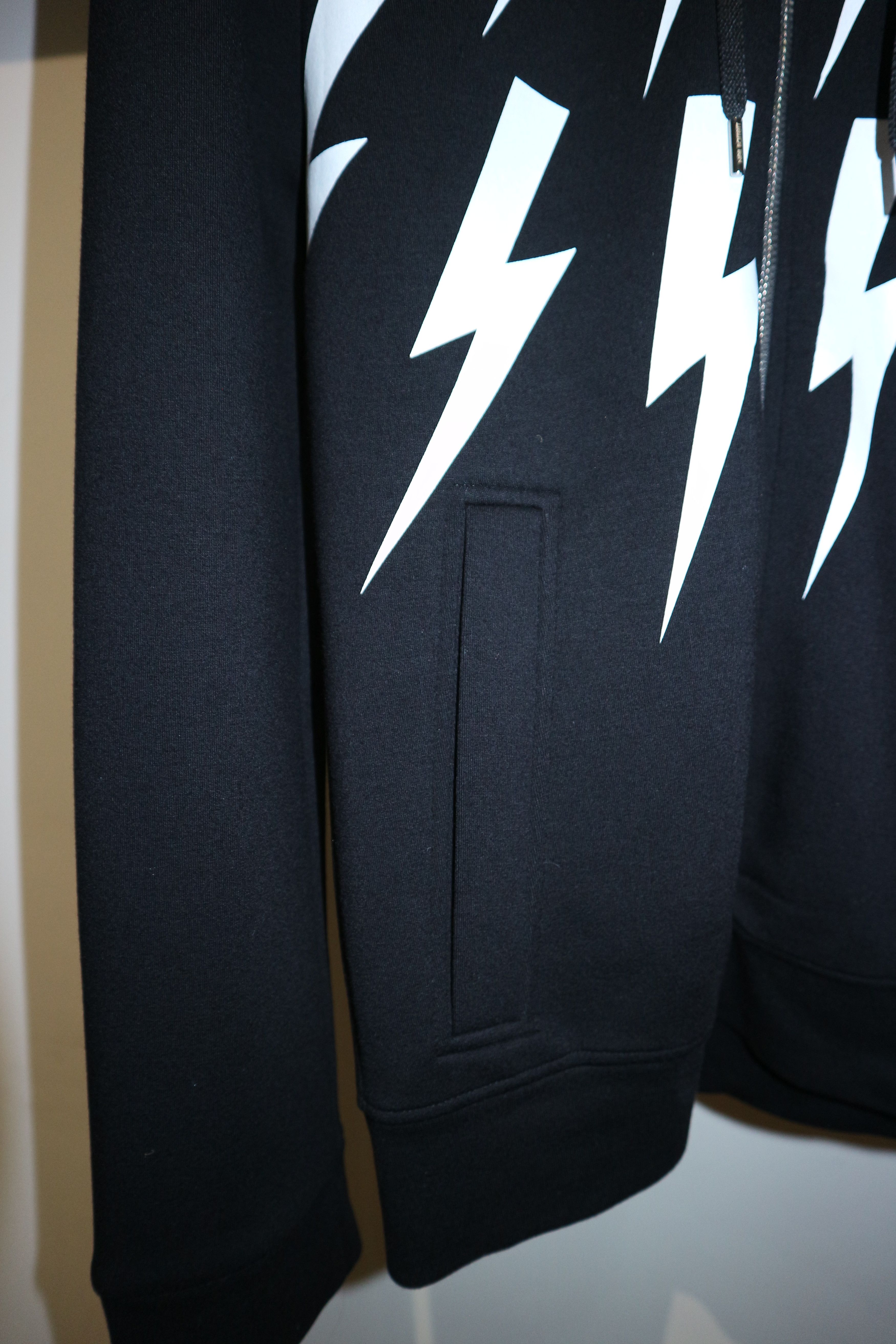 Neil Barrett lightning bolt noprene hoodie Size US XL / EU 56 / 4 - 4 Thumbnail