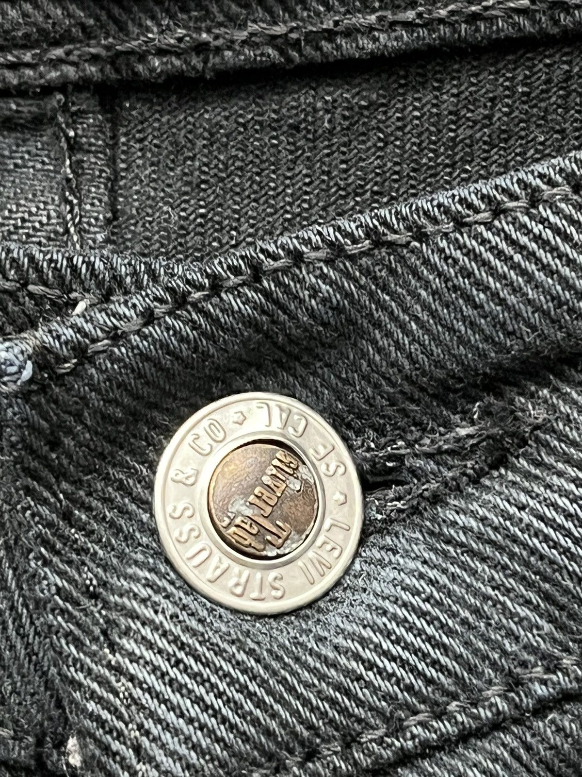 Levi's Vintage Clothing Vintage 90’s LEVI’S BAGGY SILVERTAB Blue Black Made In USA Size US 28 / EU 44 - 4 Thumbnail