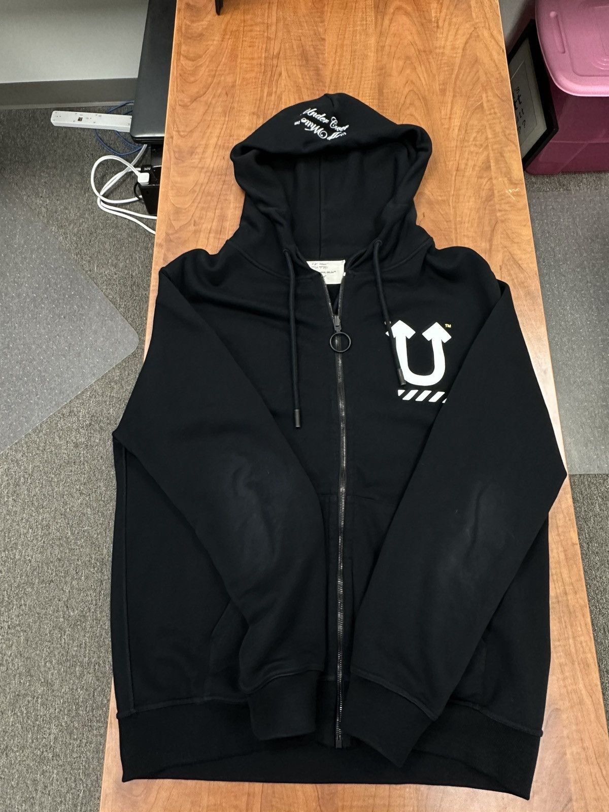 image of Off White x Undercover Off-White C/o Virgil Abloh 2019 Undercover Reversible Hoodie in Black (Size 