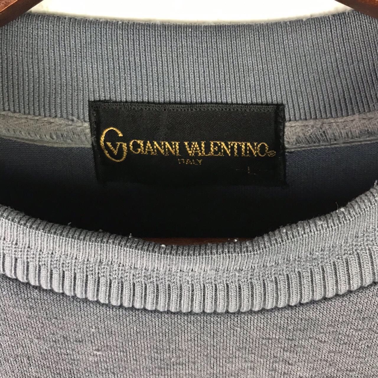 Gianni Valentino × Vintage Gianni Valentino Big Logo Embroidery Sweatshirt Size US L / EU 52-54 / 3 - 3 Thumbnail