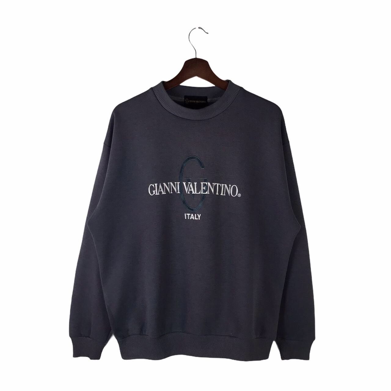 Gianni Valentino × Vintage Gianni Valentino Big Logo Embroidery Sweatshirt Size US L / EU 52-54 / 3 - 1 Thumbnail