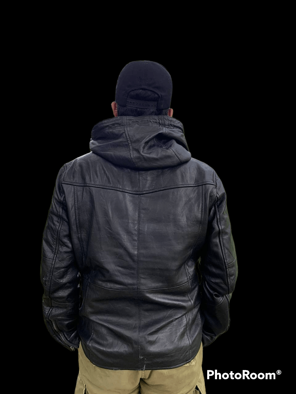 Leather RARE🔥HOODIE ROSHELL LEATHER JACKET Size US M / EU 48-50 / 2 - 2 Thumbnail