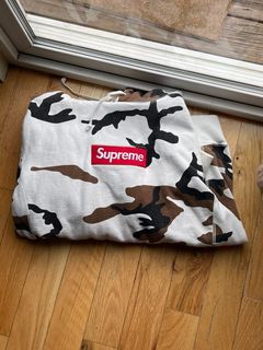Supreme Brown Cow Camouflage Box Logo Hooded Sweatshirt FW 20016
