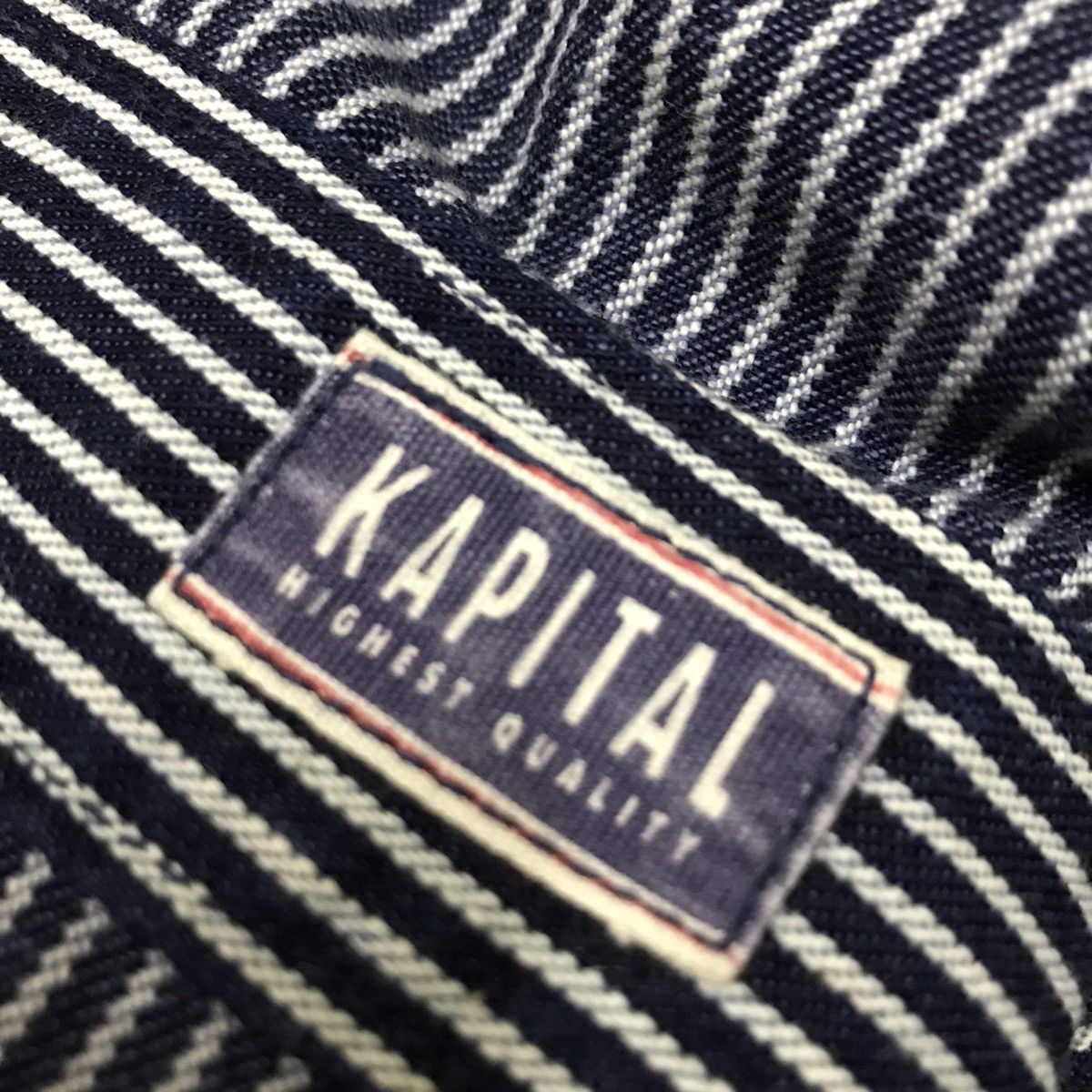 Kapital VINTAGE KAPITAL JAPAN DRESS HICKORY DENIM LONG JACKET Size US XS / EU 42 / 0 - 15 Thumbnail