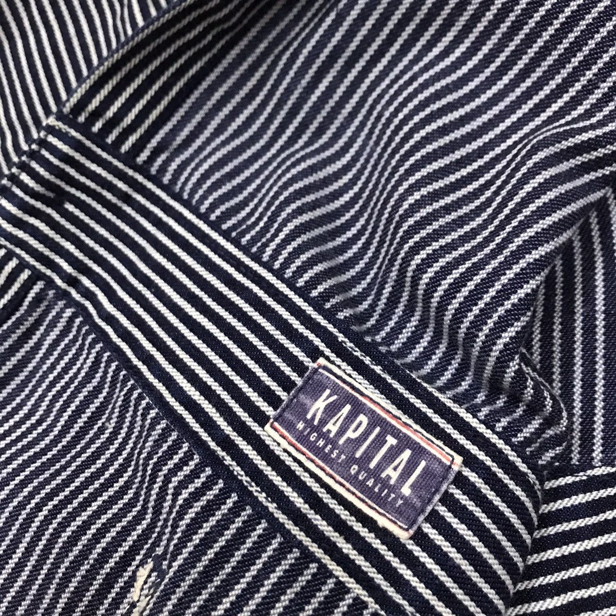 Kapital VINTAGE KAPITAL JAPAN DRESS HICKORY DENIM LONG JACKET Size US XS / EU 42 / 0 - 11 Thumbnail