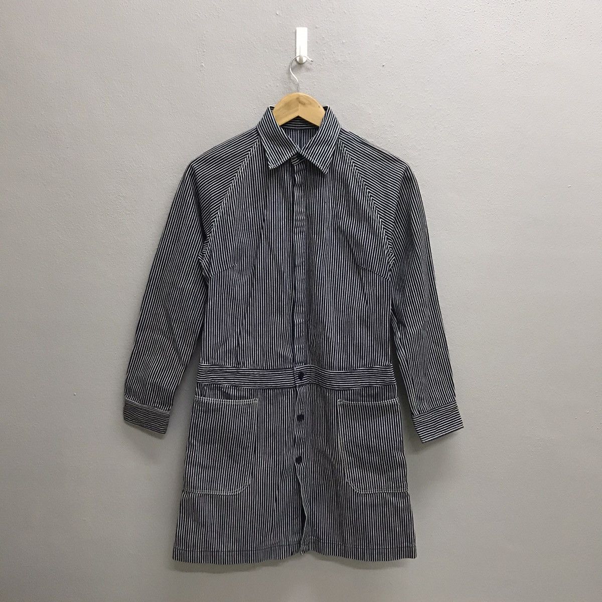 Kapital VINTAGE KAPITAL JAPAN DRESS HICKORY DENIM LONG JACKET Size US XS / EU 42 / 0 - 3 Thumbnail