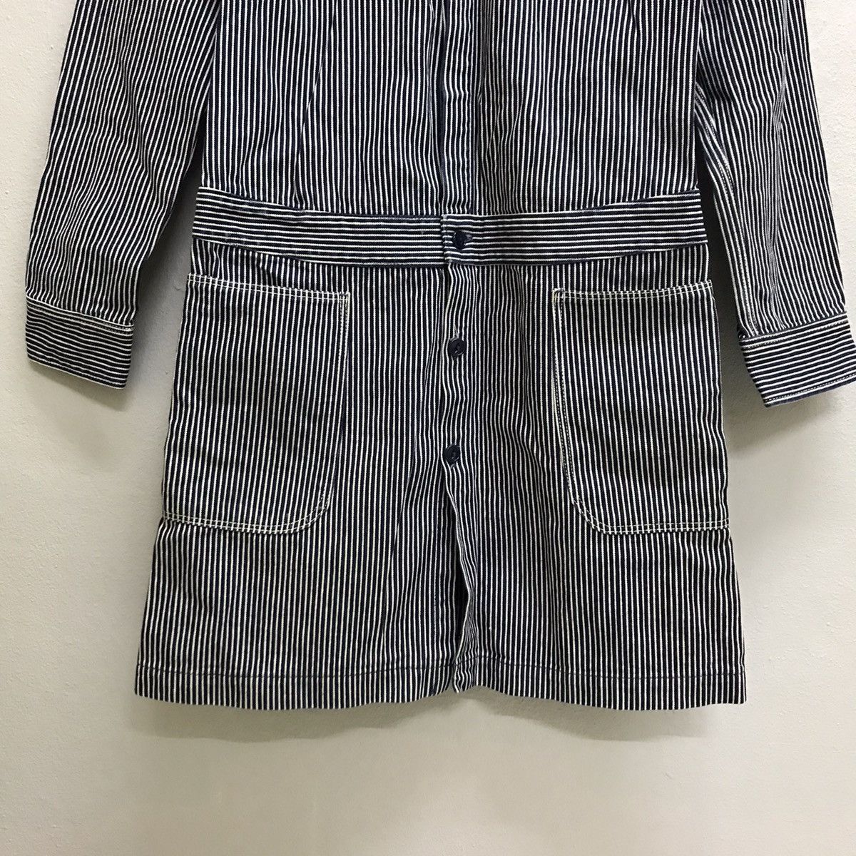 Kapital VINTAGE KAPITAL JAPAN DRESS HICKORY DENIM LONG JACKET Size US XS / EU 42 / 0 - 5 Thumbnail