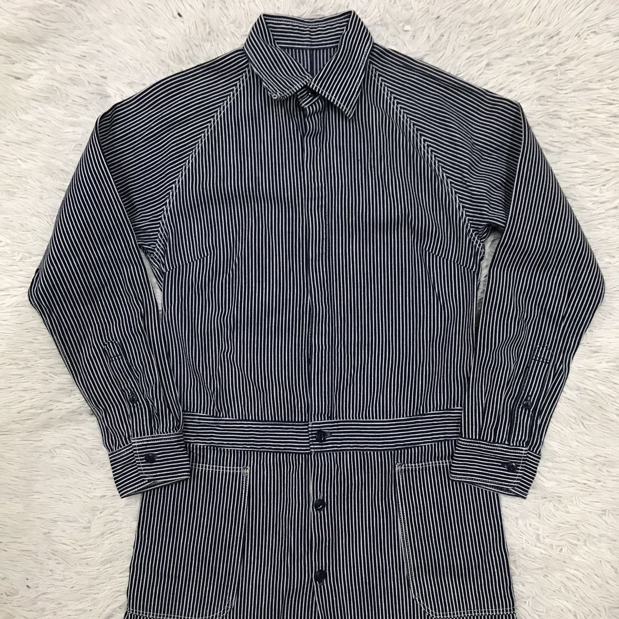 Kapital VINTAGE KAPITAL JAPAN DRESS HICKORY DENIM LONG JACKET Size US XS / EU 42 / 0 - 9 Thumbnail
