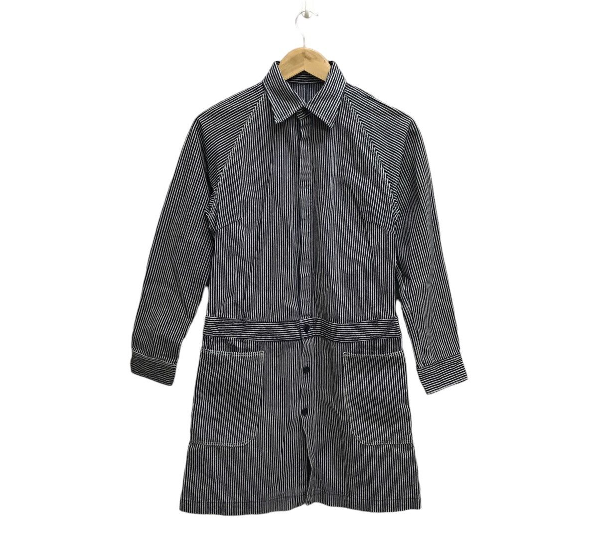 Kapital VINTAGE KAPITAL JAPAN DRESS HICKORY DENIM LONG JACKET Size US XS / EU 42 / 0 - 1 Thumbnail