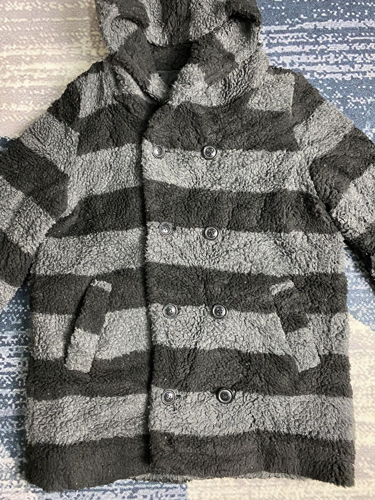 Japanese Brand × Vintage Japanese Brand X-GIRL Hoodie Fleece Peacoat Jacket Size US M / EU 48-50 / 2 - 2 Thumbnail