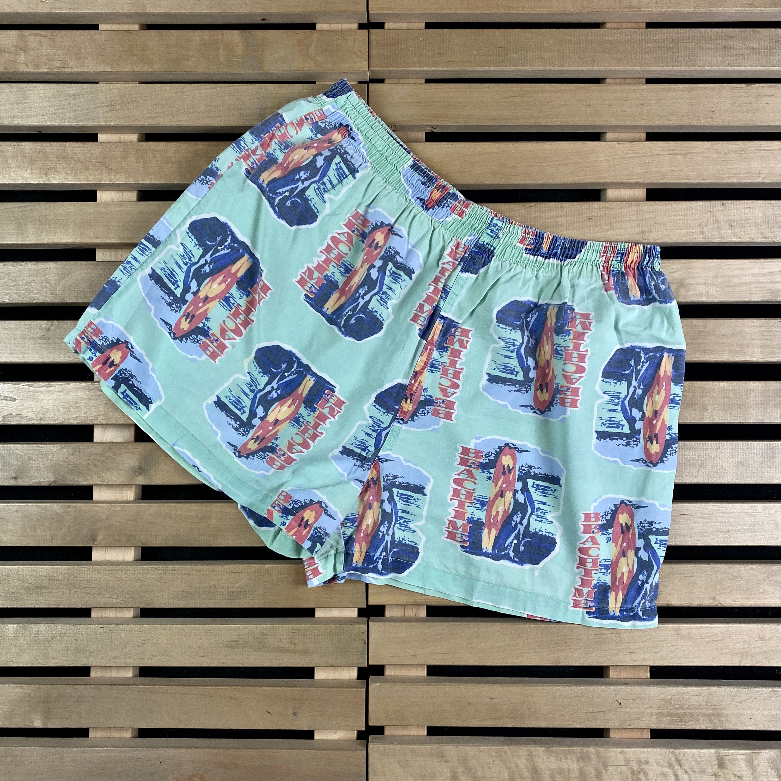 Vintage Mens Vintage Shorts Beach Time Size S Size US 30 / EU 46 - 1 Thumbnail