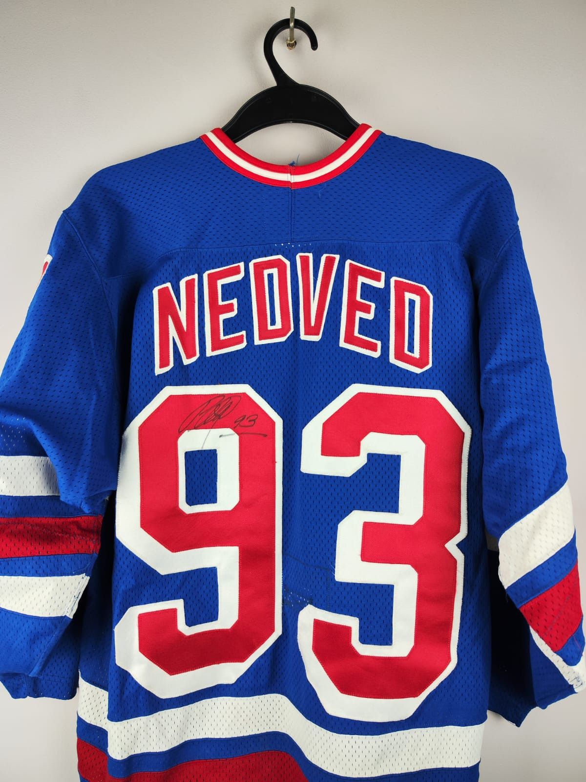 Nedved #93 Rangers CCM Cosby Jersey With Autograph