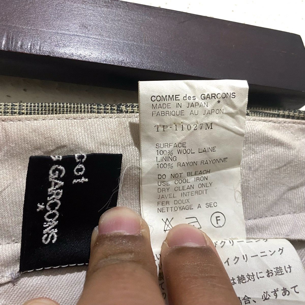 Comme des Garcons × Vintage Vtg AD92 COMME des GARÇONS homme Pants Tartan high waist Size US 28 / EU 44 - 9 Thumbnail