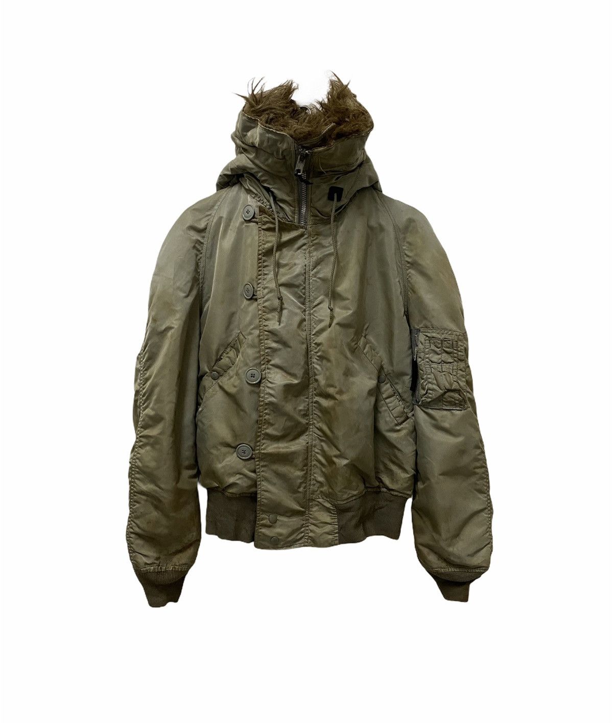 Alpha Industries RARE‼️Vintage Alpha Industries Military Flight Jacket Size US L / EU 52-54 / 3 - 2 Thumbnail