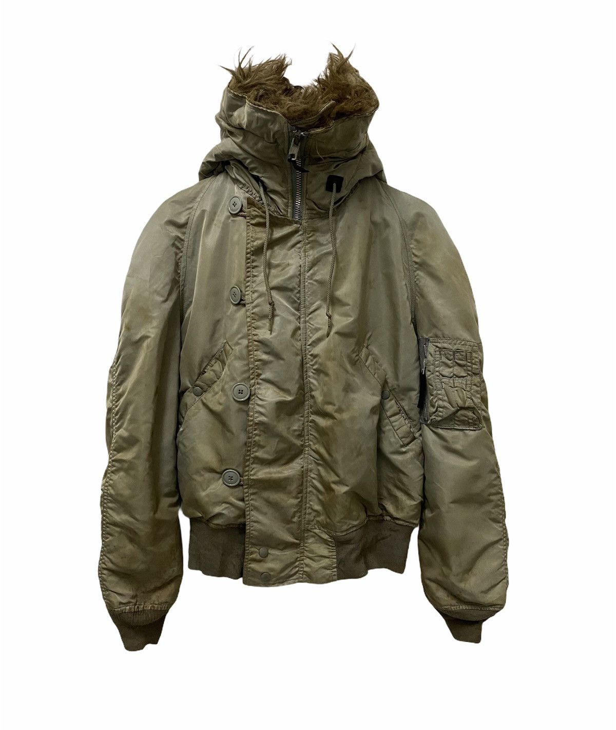 Alpha Industries RARE‼️Vintage Alpha Industries Military Flight Jacket Size US L / EU 52-54 / 3 - 3 Thumbnail
