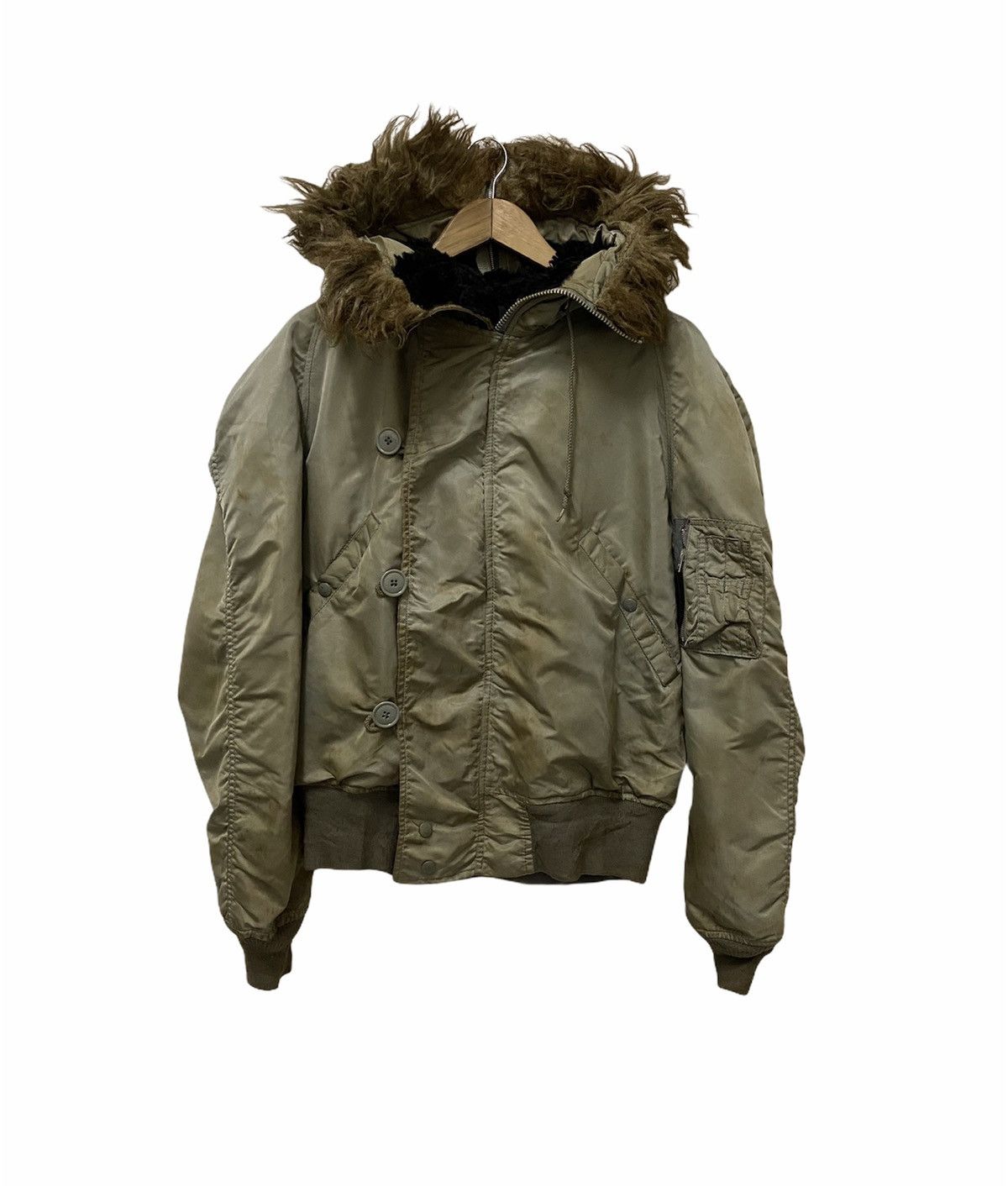 Alpha Industries RARE‼️Vintage Alpha Industries Military Flight Jacket Size US L / EU 52-54 / 3 - 1 Thumbnail