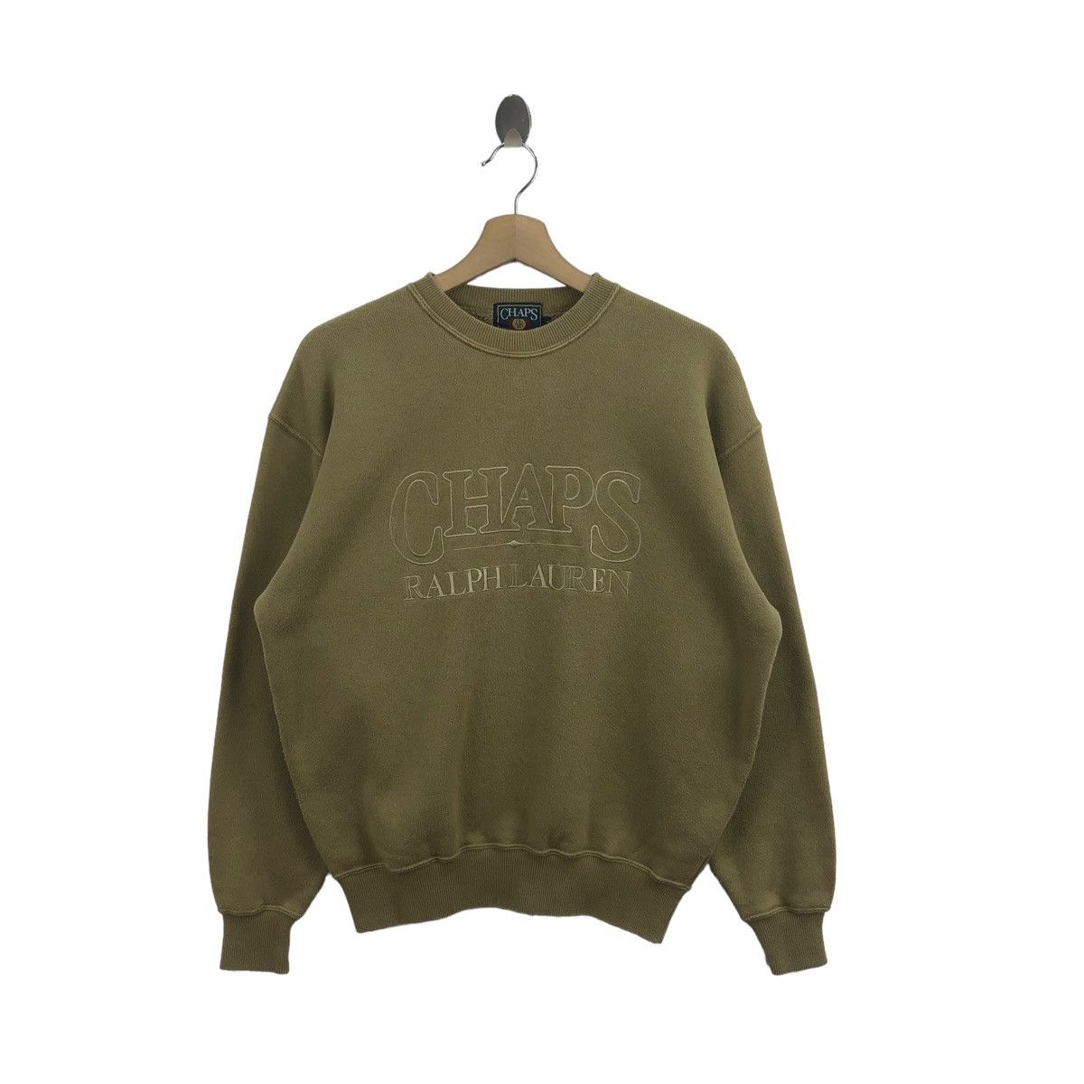 Pick!! Vtg CHAPS RALPH LAUREN Big Logo Embroidery Sweatshirt