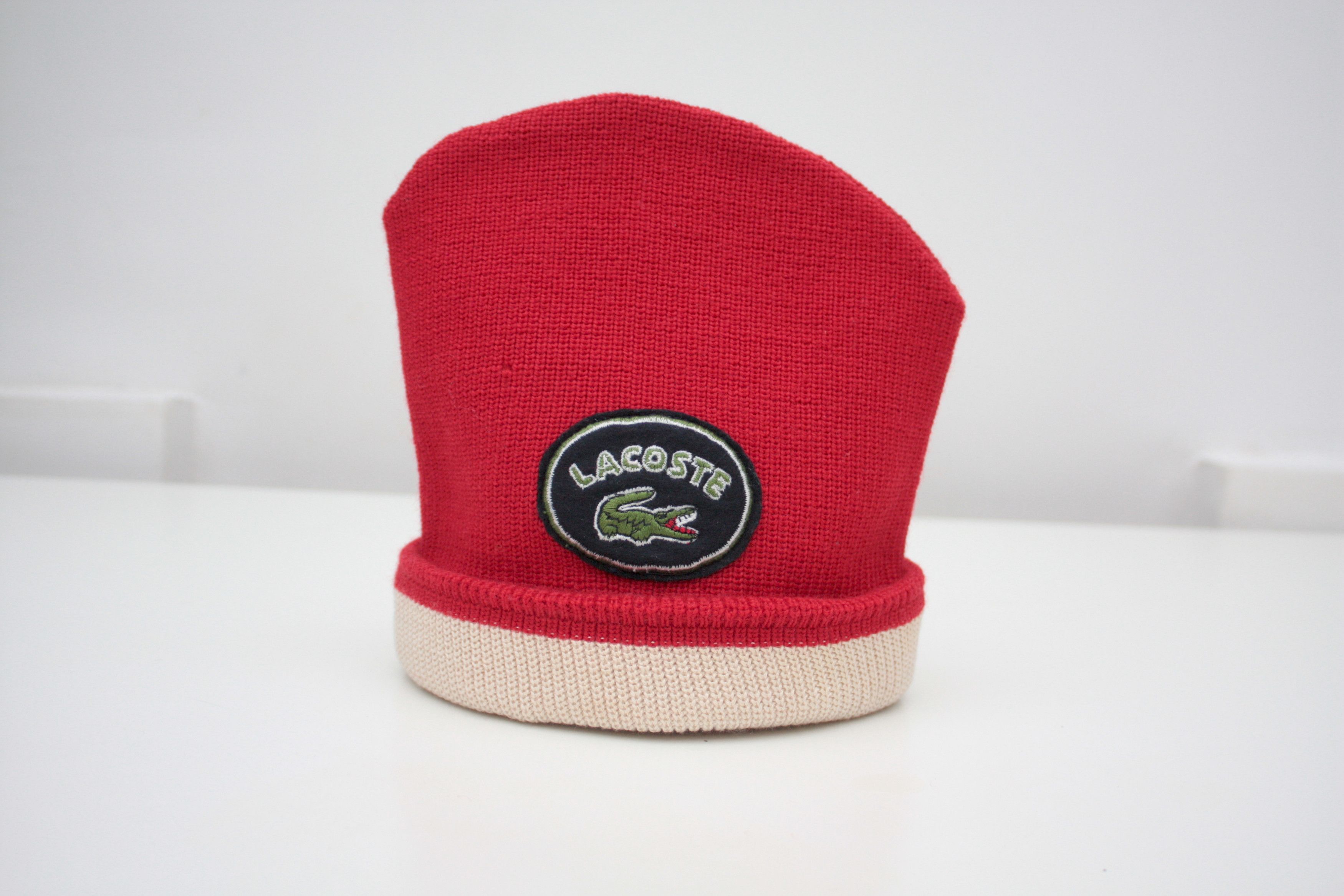 Lacoste Lacoste Vintage Red Hat Wool Silk Blend Made In France Size ONE SIZE - 4 Thumbnail