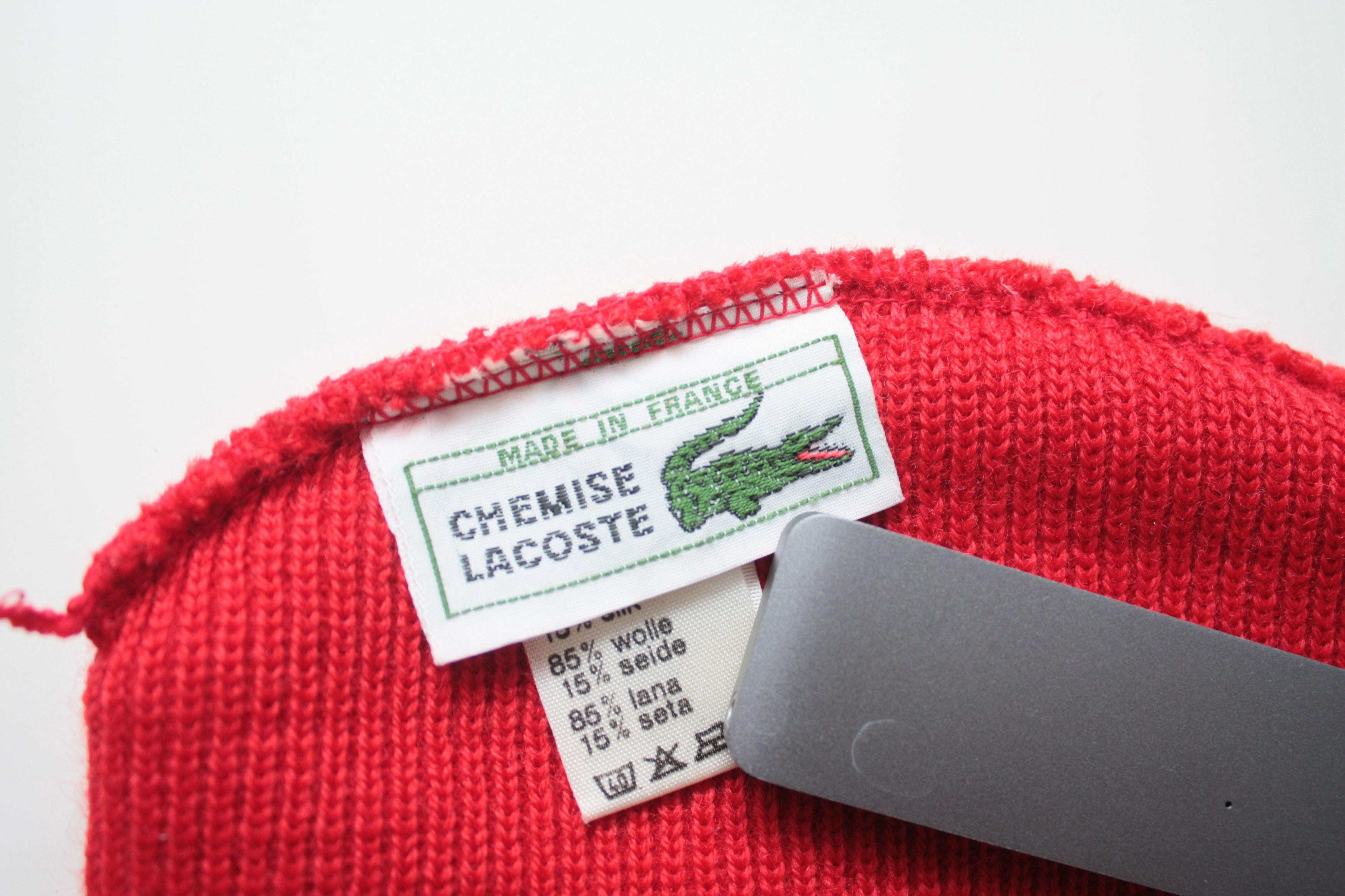 Lacoste Lacoste Vintage Red Hat Wool Silk Blend Made In France Size ONE SIZE - 5 Thumbnail