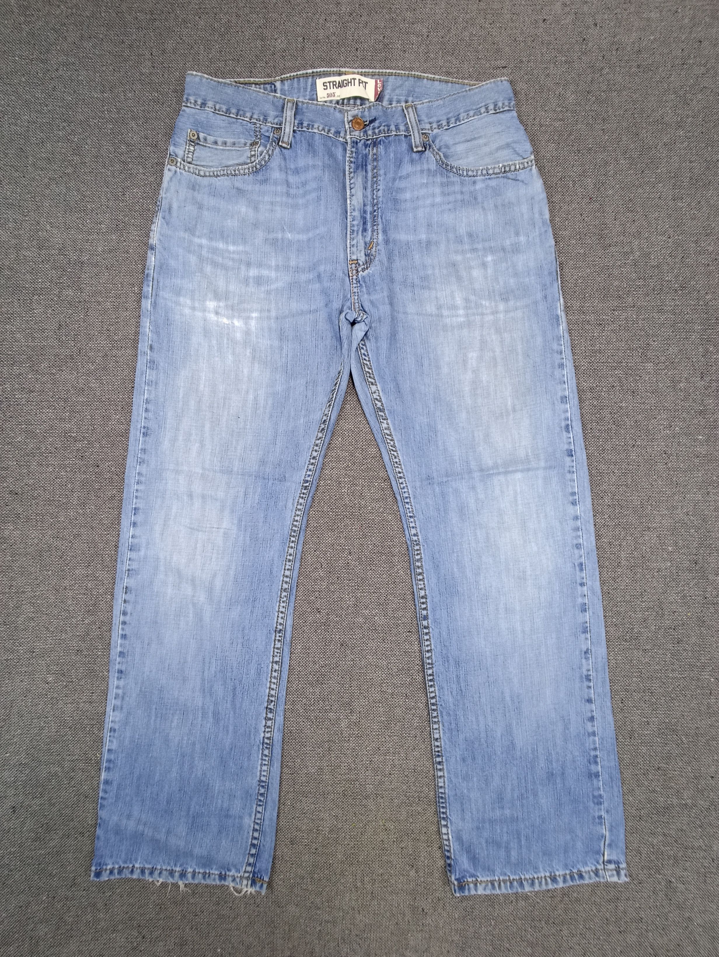 Jean × Levi's × Vintage Vintage Levis 505 Straight Fit Blue Wash Jeans - J162 Size US 34 / EU 50 - 1 Thumbnail
