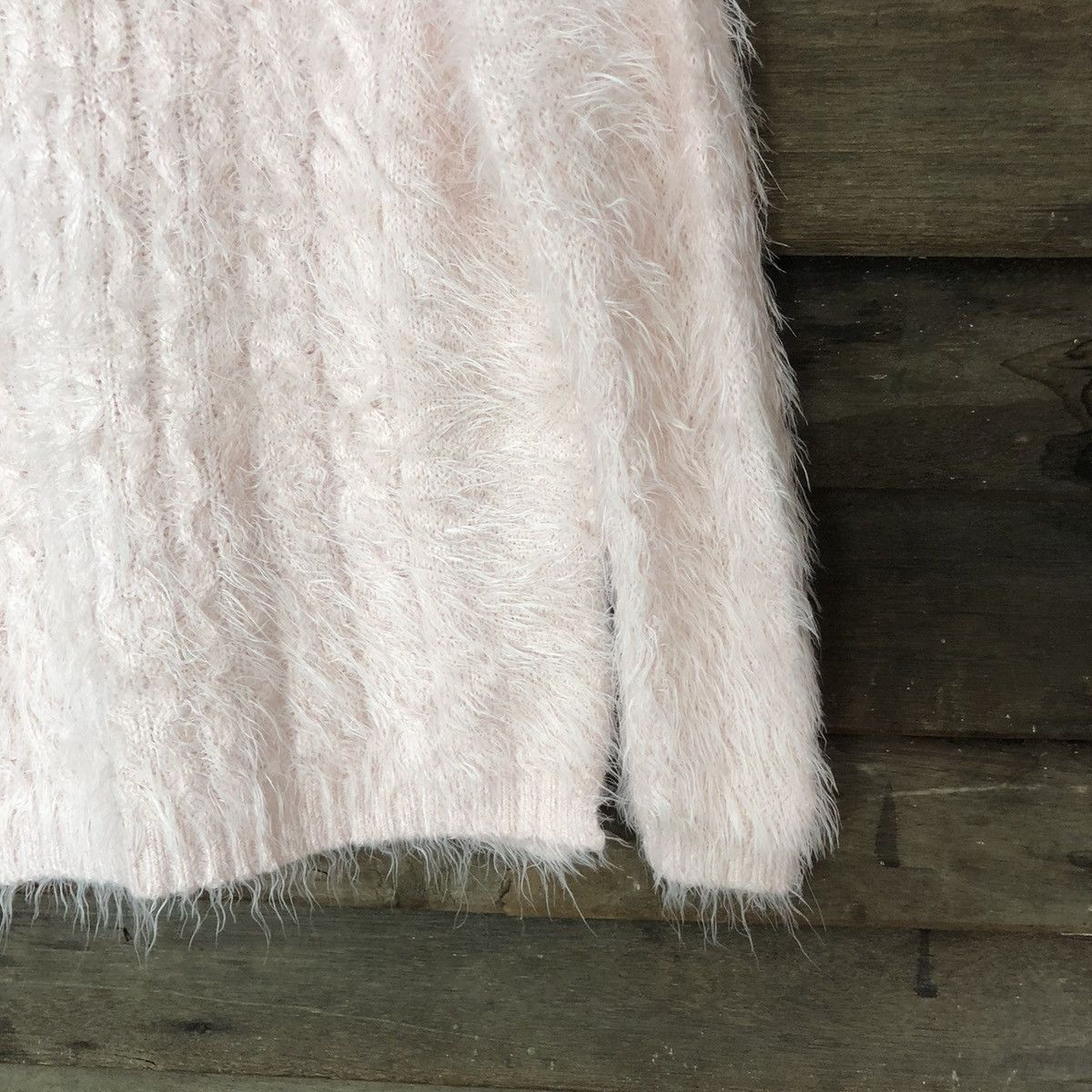 Homespun Knitwear × Japanese Brand × Vintage DLS Natural Beauty Shag Shaggy Fur Mohair Knitwear #BB577 Size M / US 6-8 / IT 42-44 - 5 Thumbnail