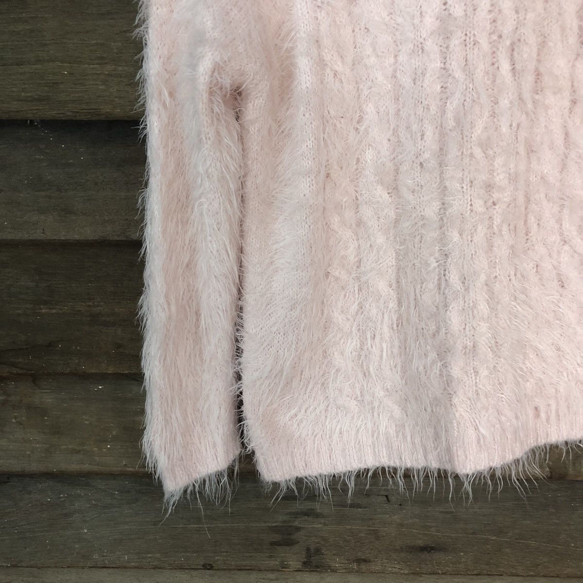 Homespun Knitwear × Japanese Brand × Vintage DLS Natural Beauty Shag Shaggy Fur Mohair Knitwear #BB577 Size M / US 6-8 / IT 42-44 - 4 Thumbnail