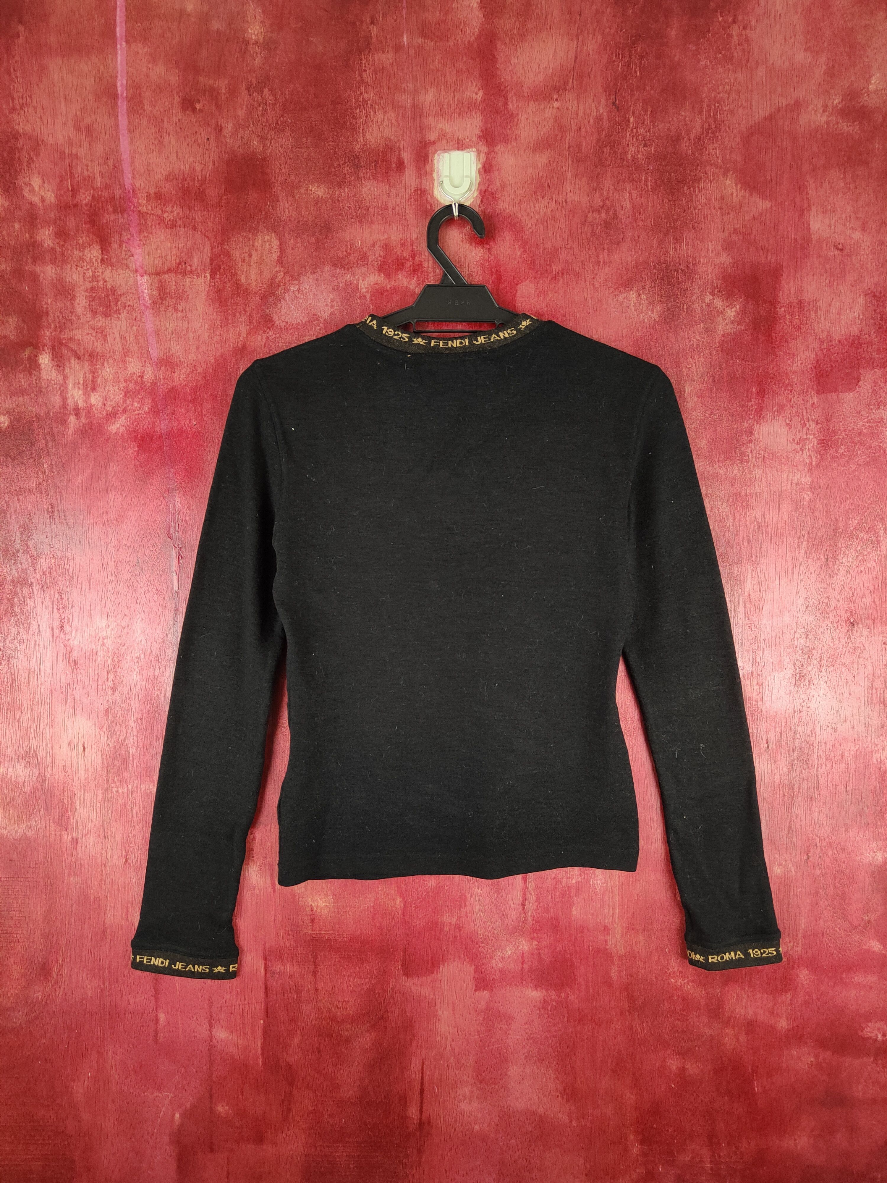 Fendi DL Fendi plain Black knitwear vintage #S692 Size S / US 4 / IT 40 - 9 Thumbnail