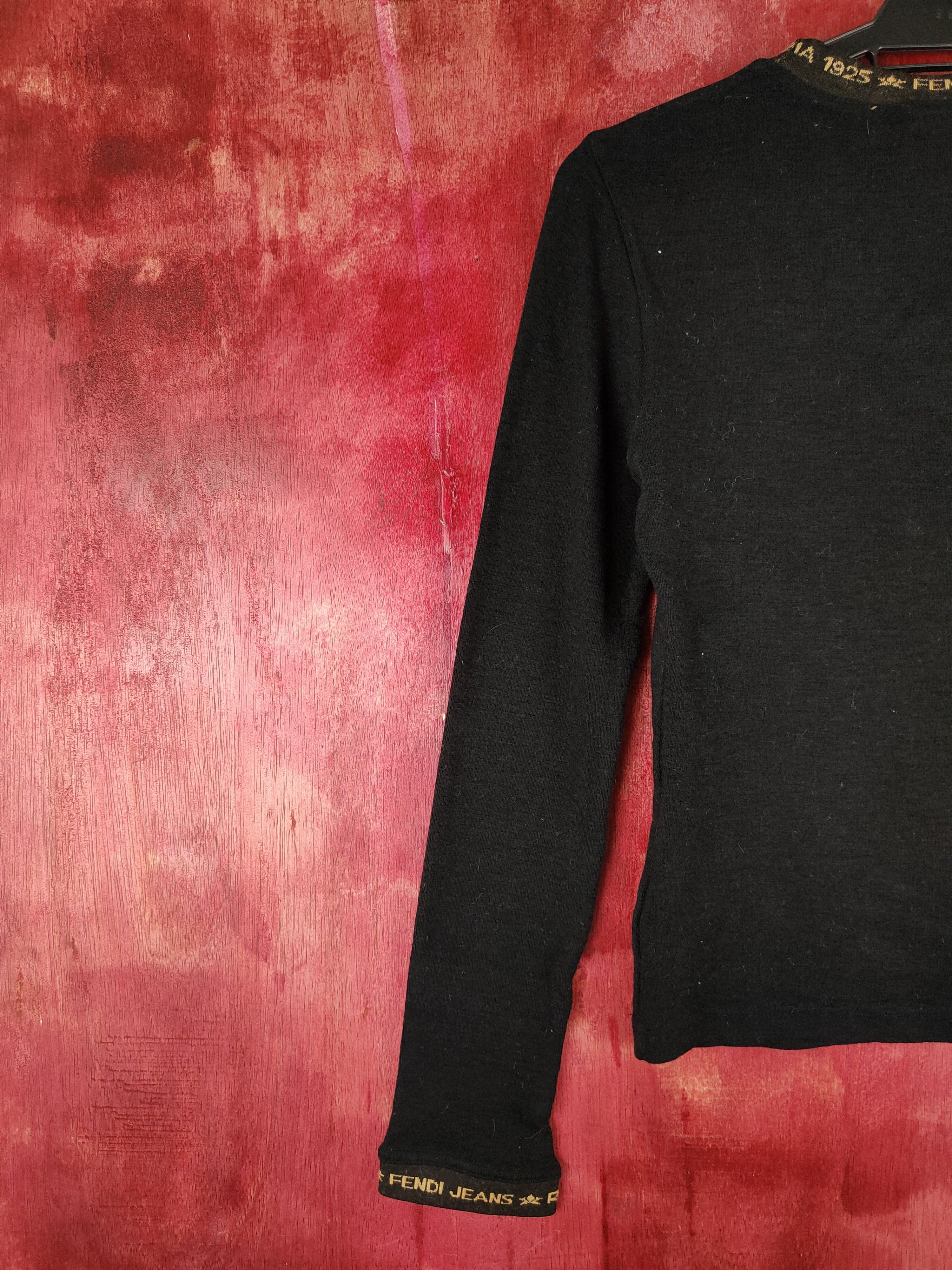 Fendi DL Fendi plain Black knitwear vintage #S692 Size S / US 4 / IT 40 - 10 Thumbnail