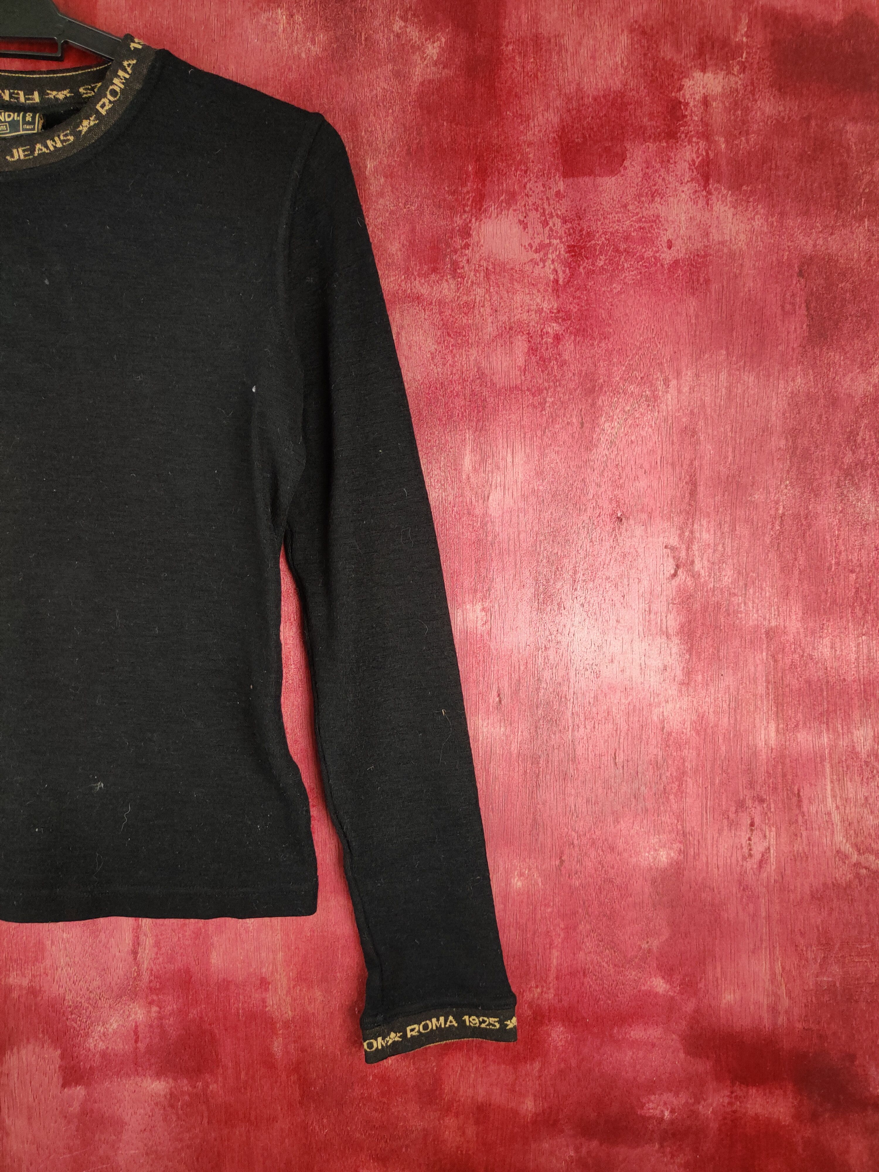 Fendi DL Fendi plain Black knitwear vintage #S692 Size S / US 4 / IT 40 - 7 Thumbnail