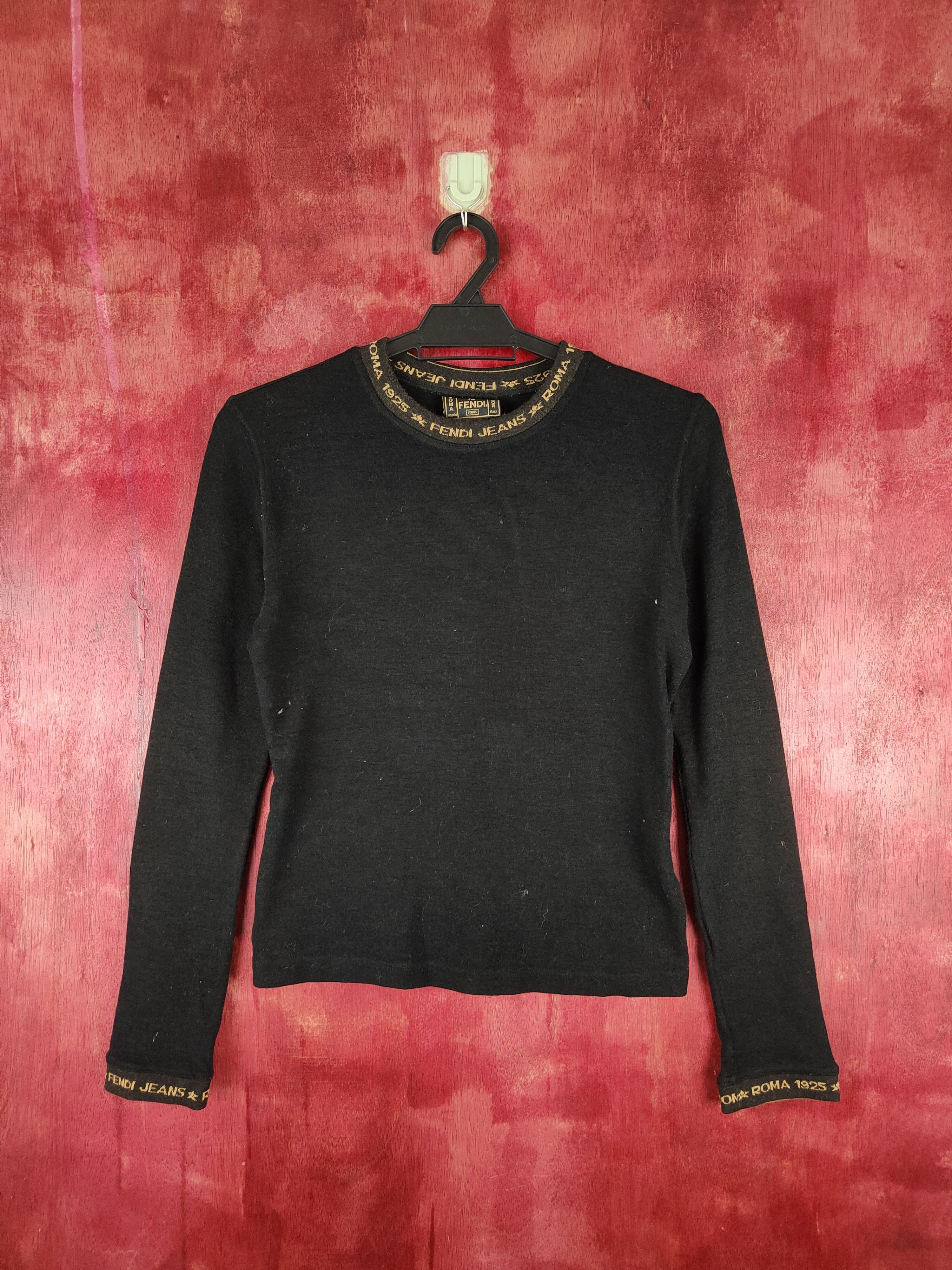 Fendi DL Fendi plain Black knitwear vintage #S692 Size S / US 4 / IT 40 - 1 Thumbnail