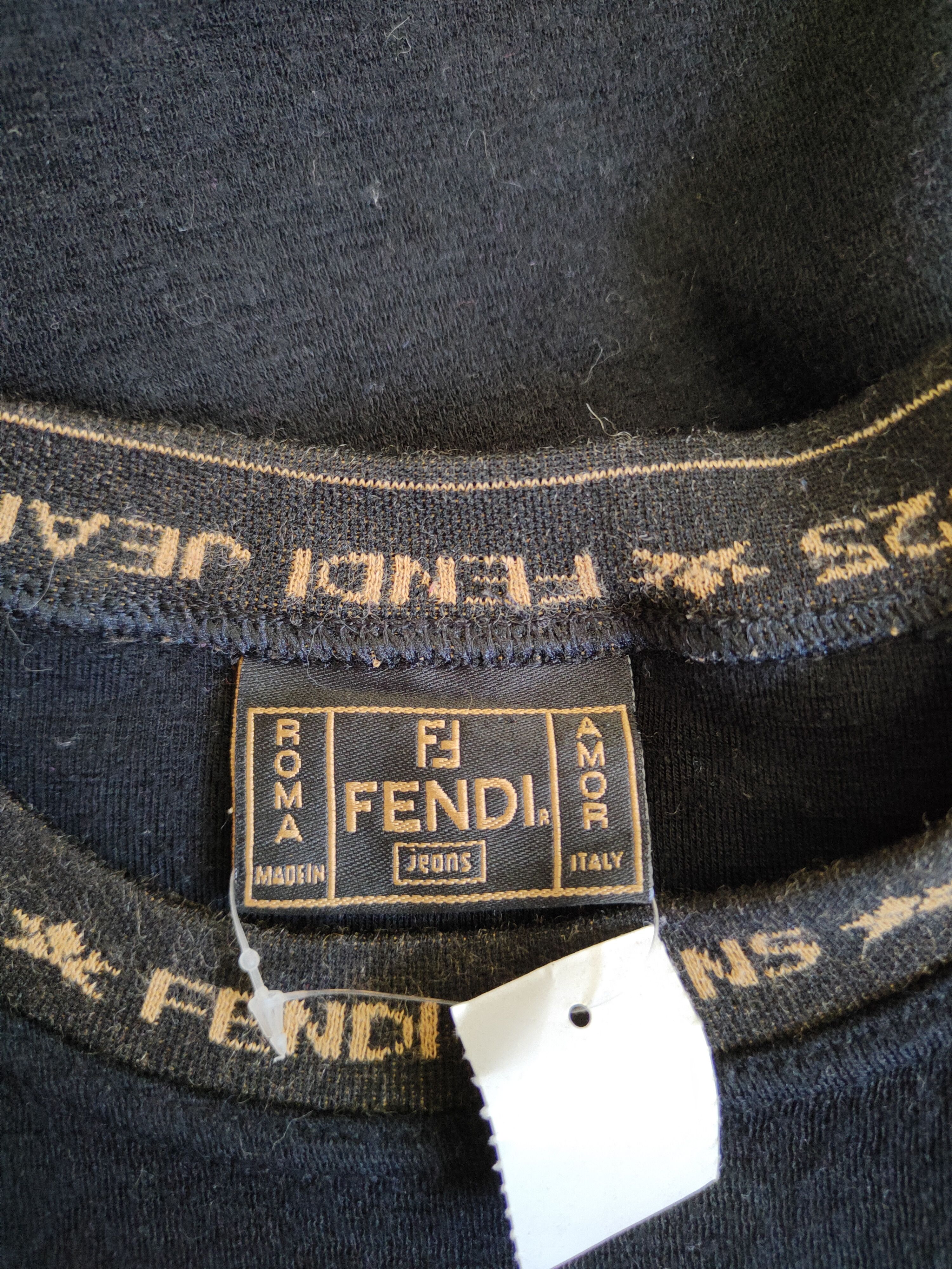 Fendi DL Fendi plain Black knitwear vintage #S692 Size S / US 4 / IT 40 - 13 Thumbnail